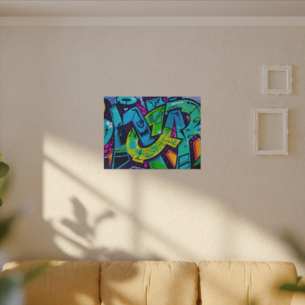 Graffiti Street Art Matte Canvas Print — Vibrant Urban Wall Art