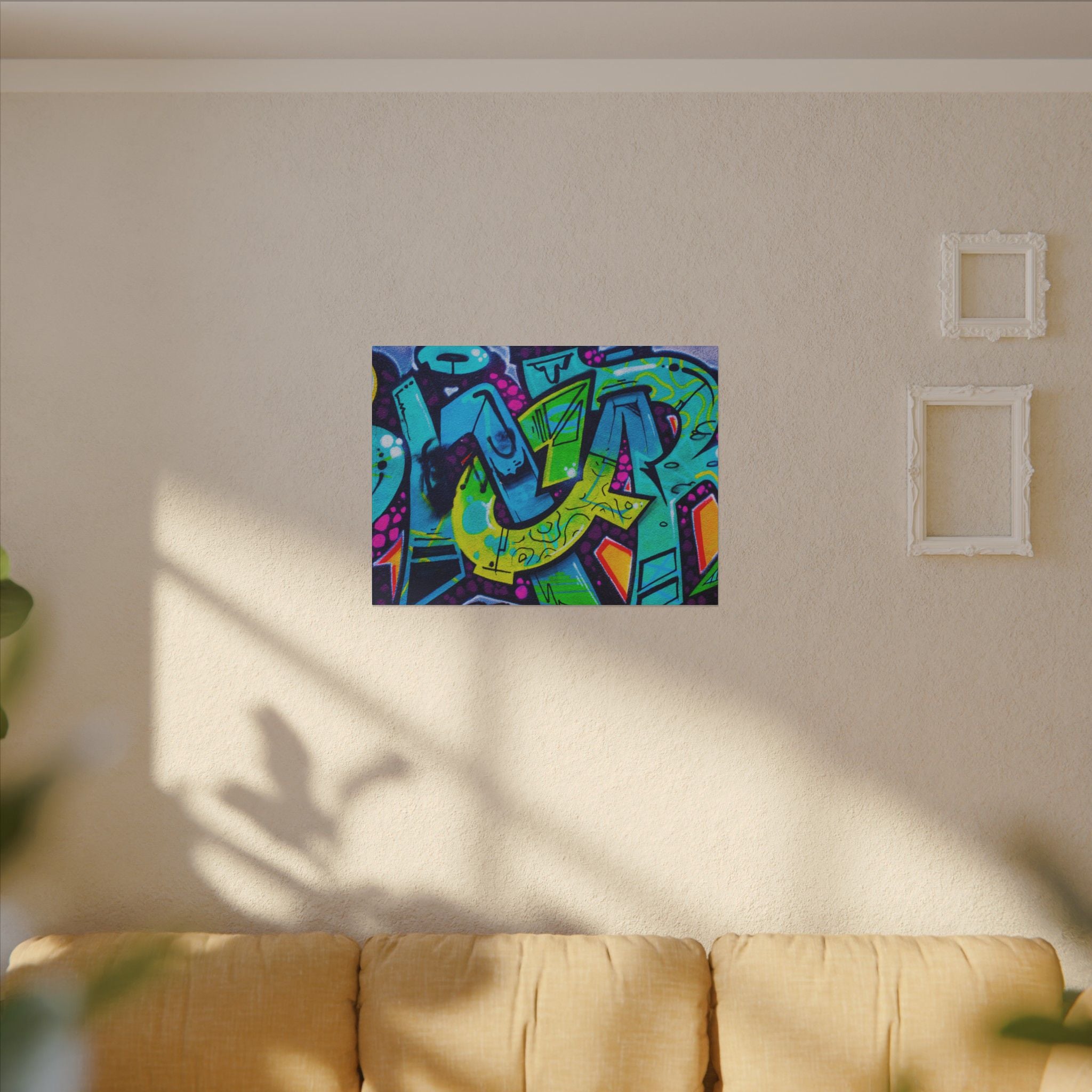 Graffiti Street Art Matte Canvas Print — Vibrant Urban Wall Art