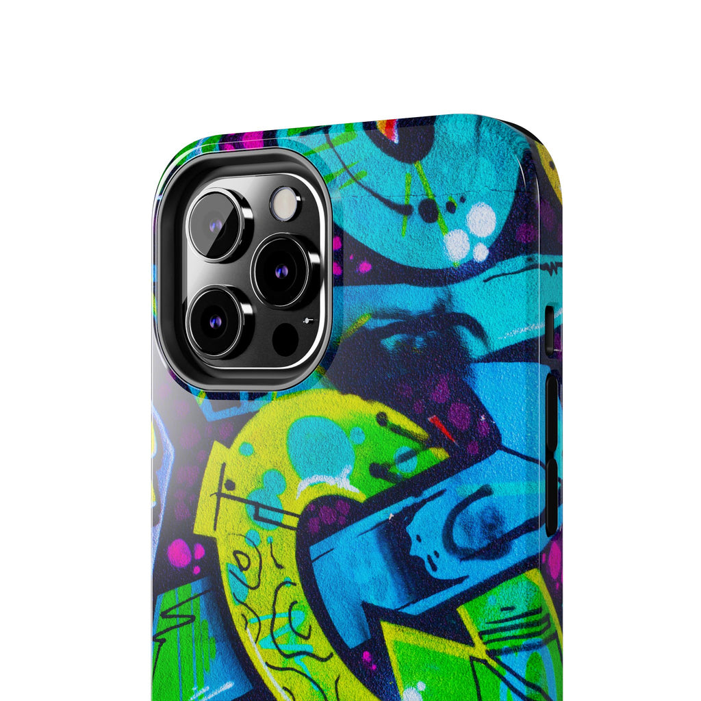 Vibrant Urban Tough Phone Case - Graffiti Design 1 for iPhones