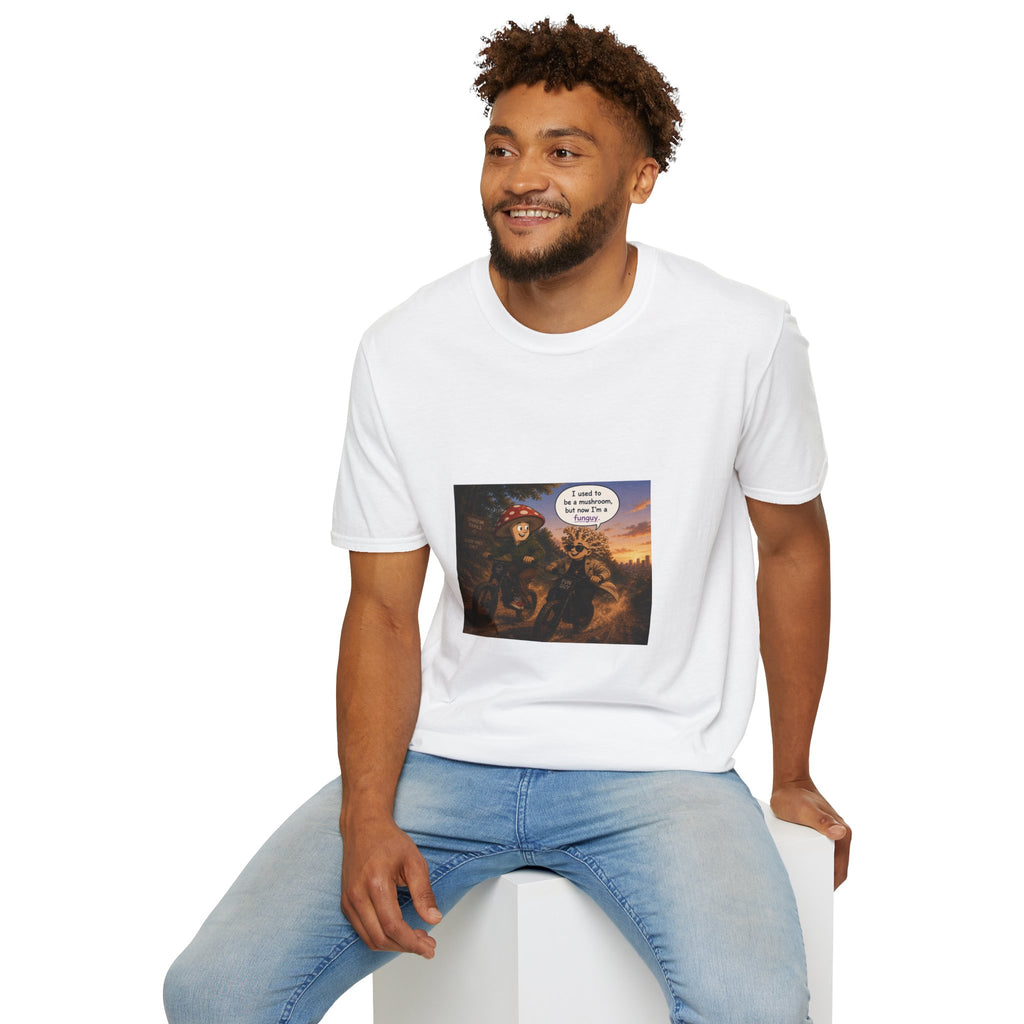 Mushroom Pun T-Shirt — "I used to be a mushroom, but now I’m fungi" Graphic Tee