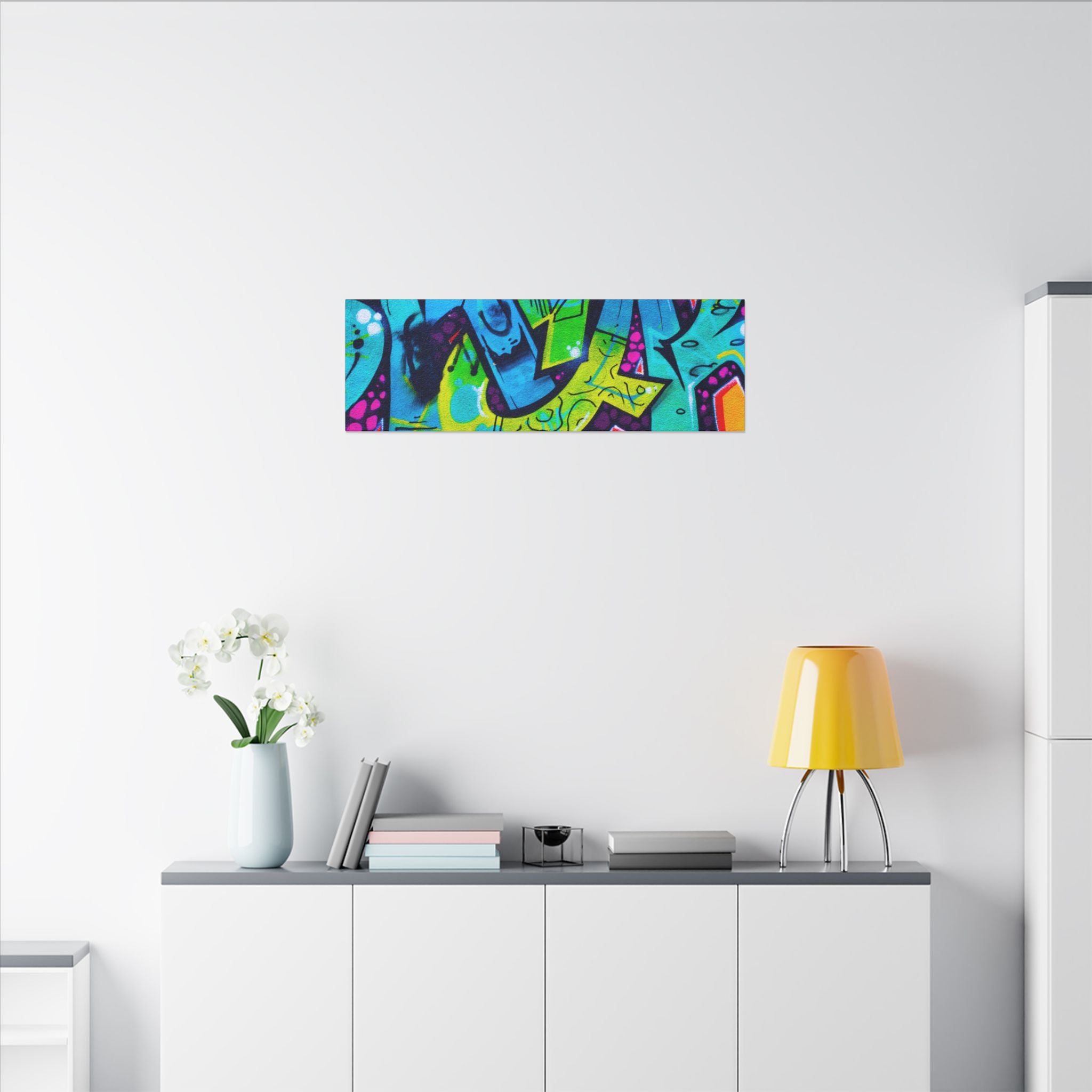 Graffiti Street Art Matte Canvas Print — Vibrant Urban Wall Art