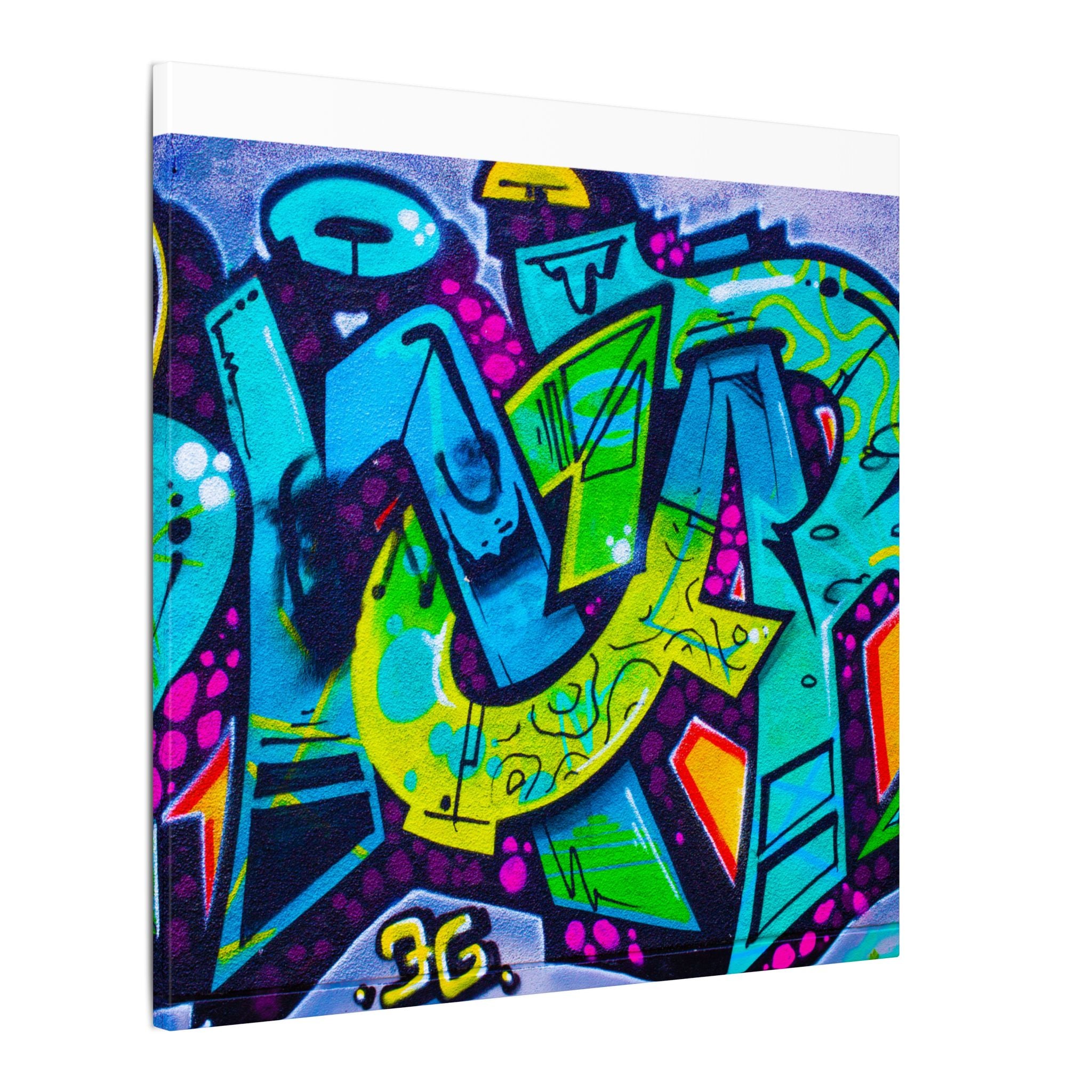Graffiti Street Art Matte Canvas Print — Vibrant Urban Wall Art