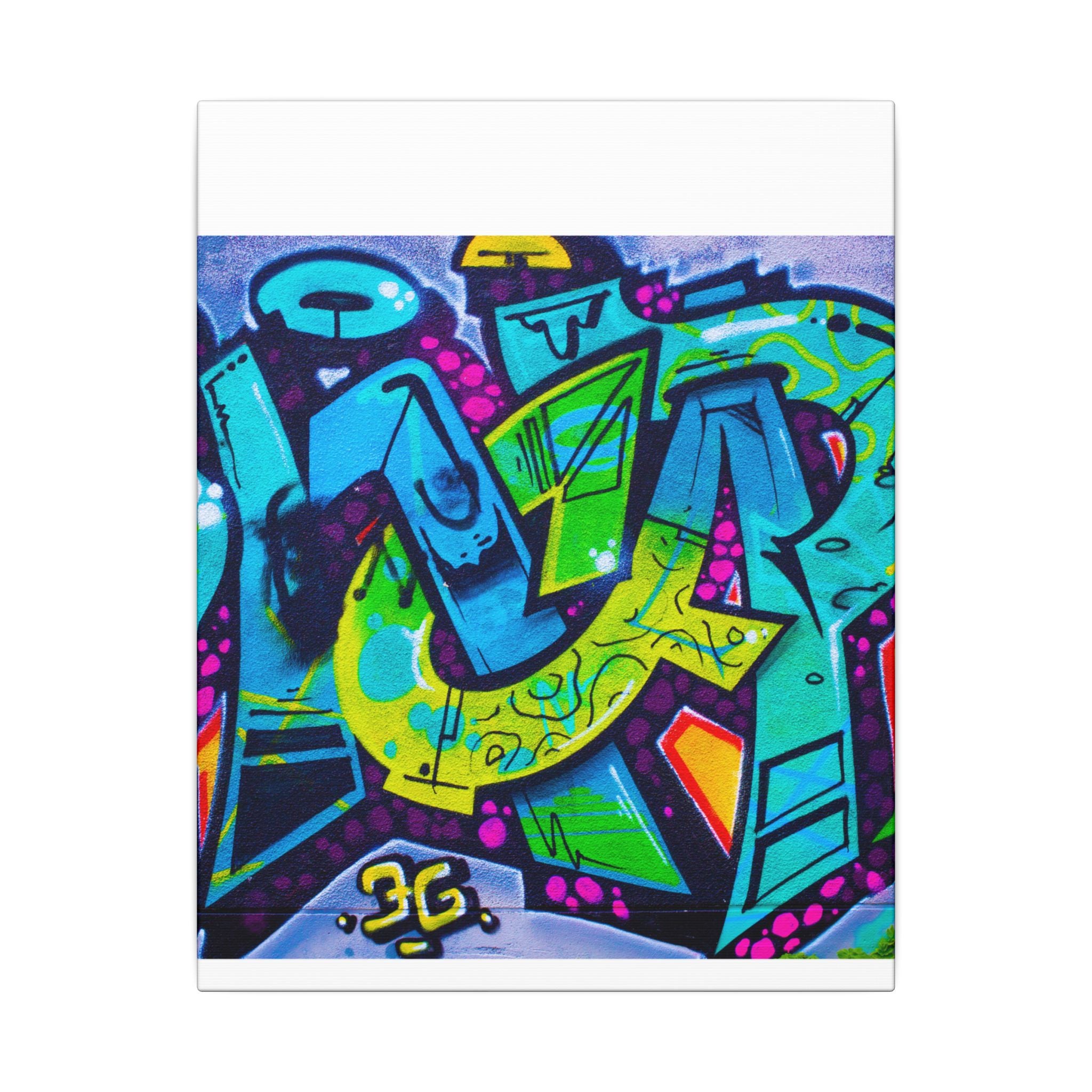 Graffiti Street Art Matte Canvas Print — Vibrant Urban Wall Art