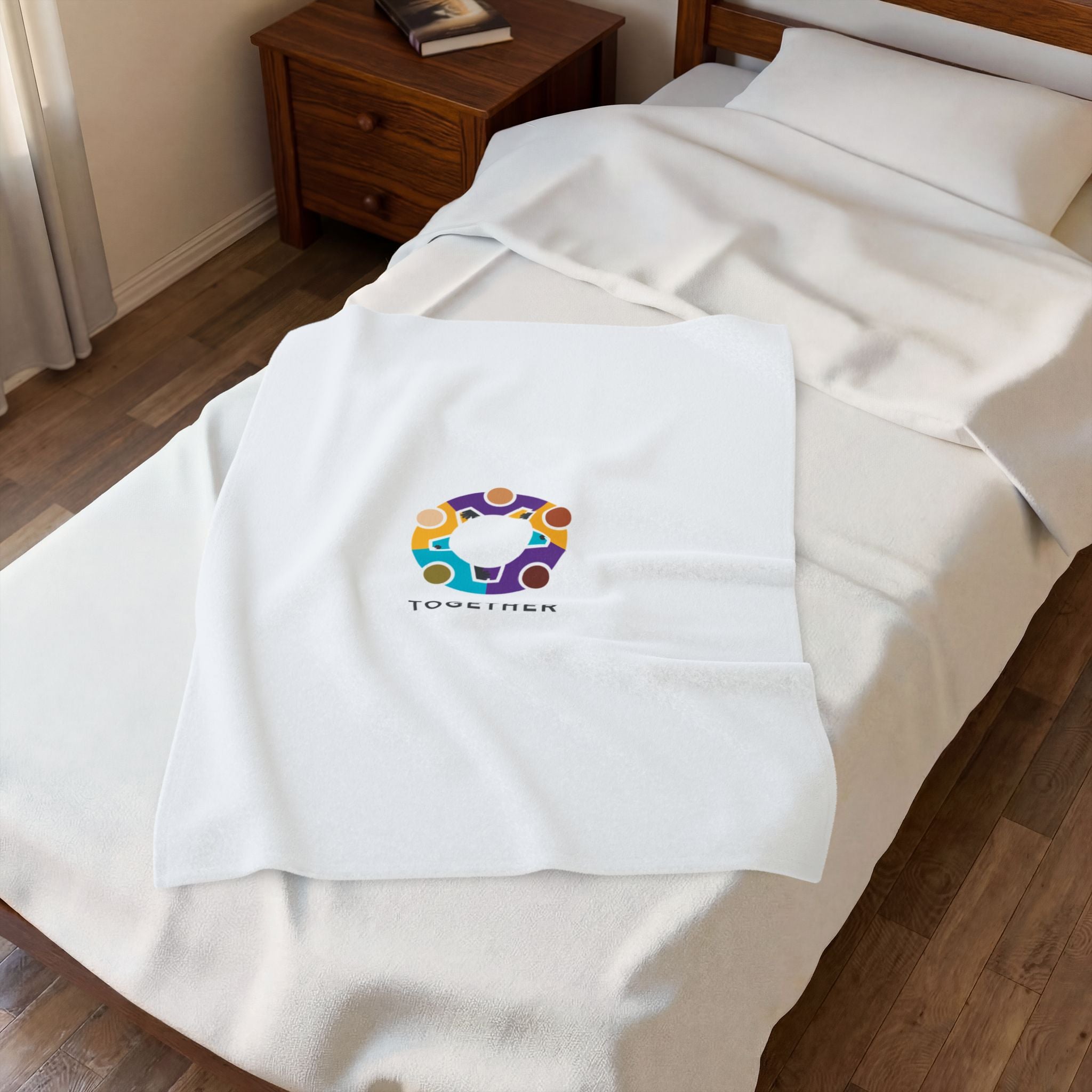 Solidarity Circle Together blanket | equality icon, minimal feminist design