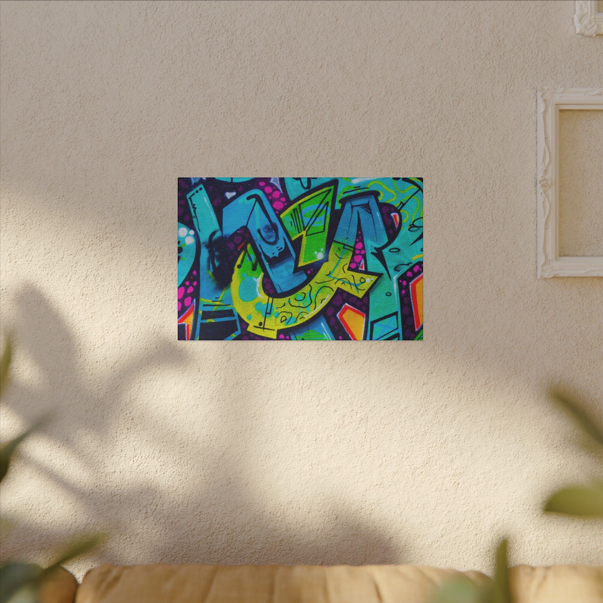 Graffiti Street Art Matte Canvas Print — Vibrant Urban Wall Art