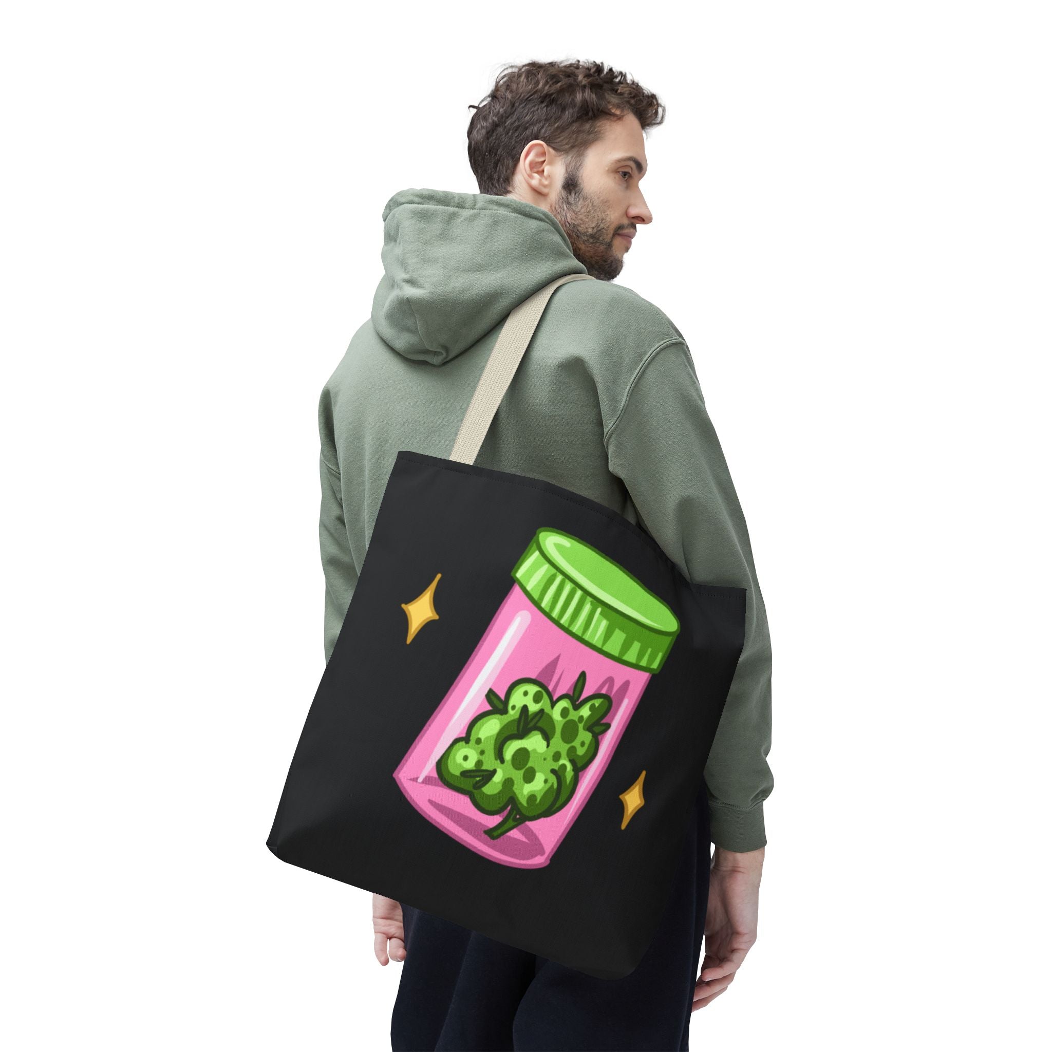 Vibrant Weed Tote Bag - Fun Cannabis Carryall for Partying, Gifts, Festivals, Eco-Friendly Shopping, Unique Statement Piece