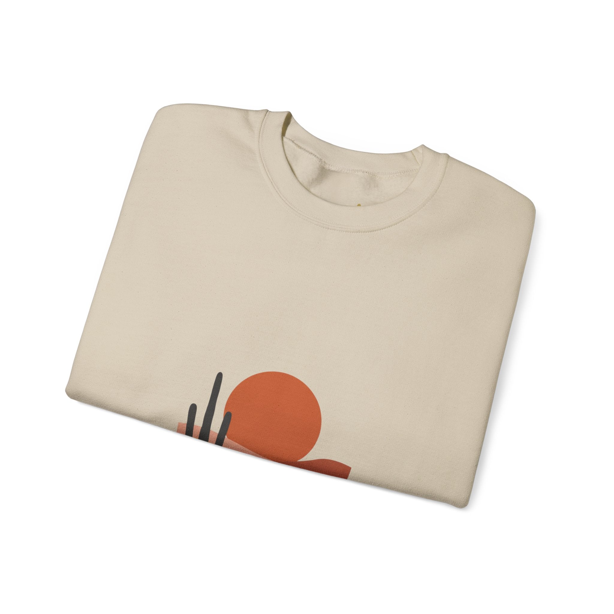 Desert Sunset Minimalist Mesa Sweatshirt | Southwestern adobe-inspired wall art
