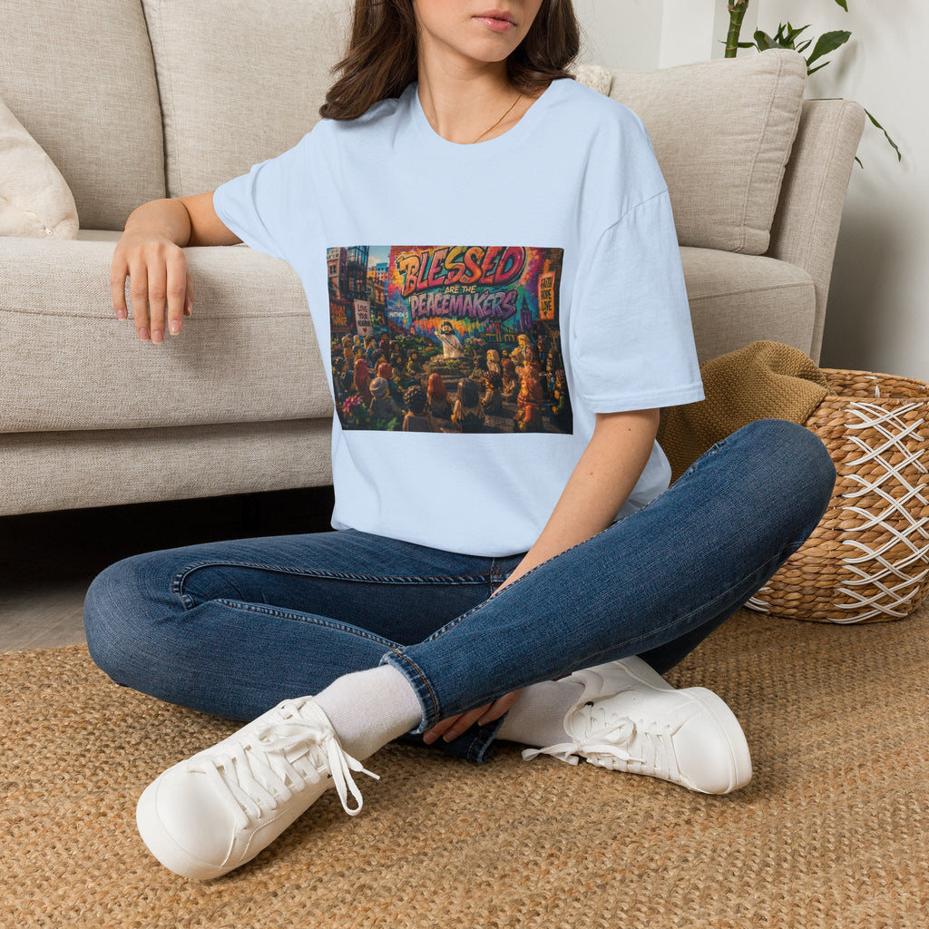 Tiny Jesus — "Blessed Are the Peacemakers" Urban Street Art Graphic Tee