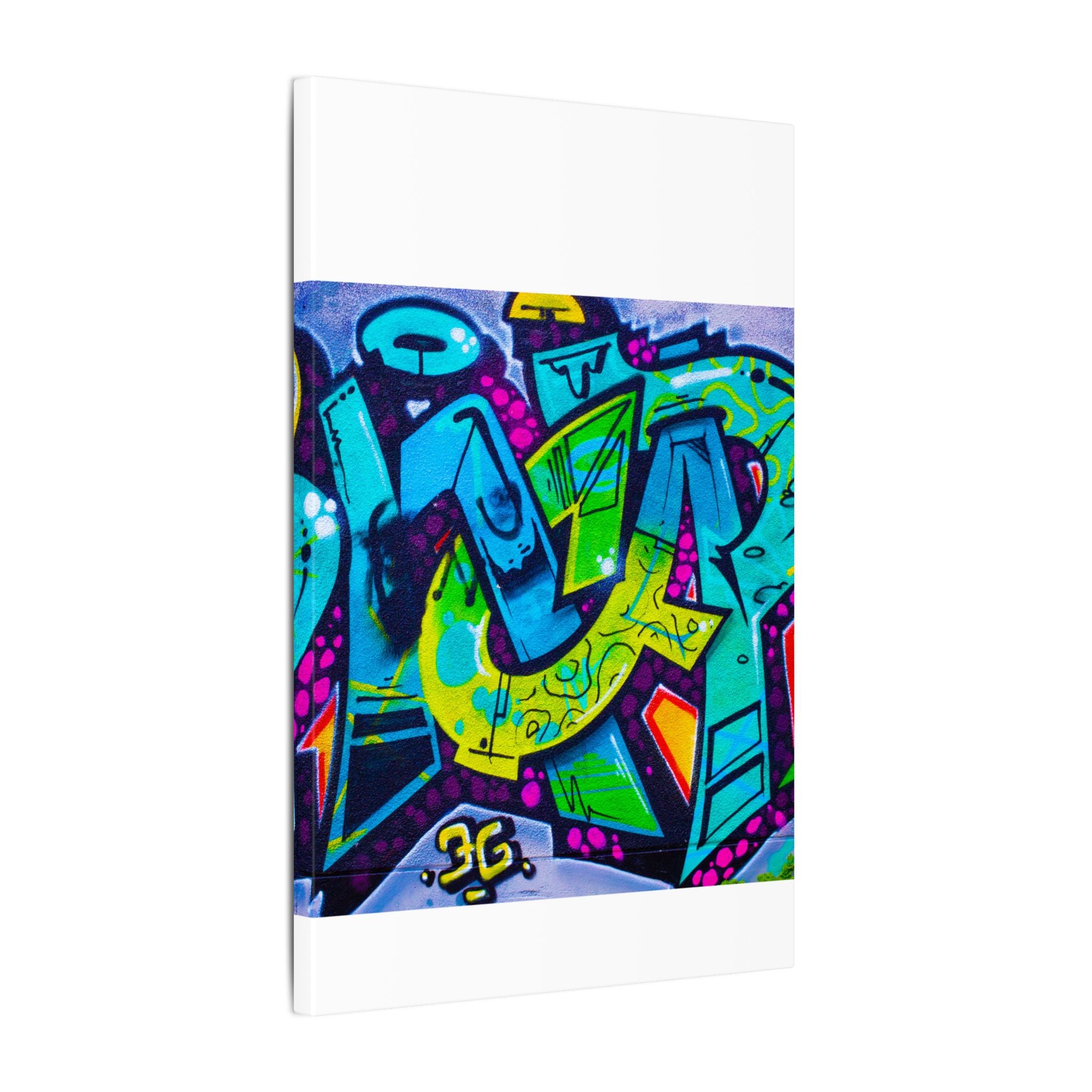 Graffiti Street Art Matte Canvas Print — Vibrant Urban Wall Art