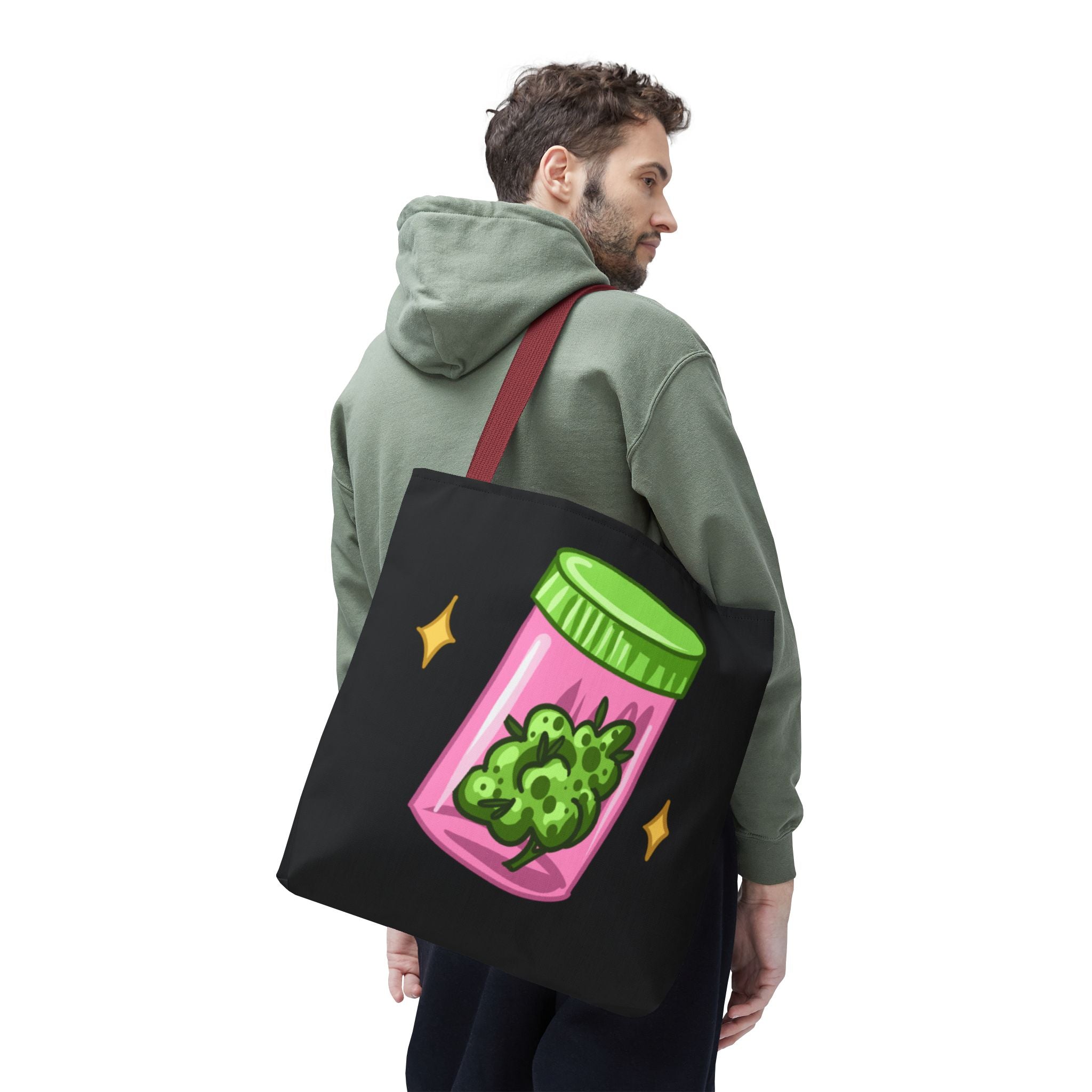 Vibrant Weed Tote Bag - Fun Cannabis Carryall for Partying, Gifts, Festivals, Eco-Friendly Shopping, Unique Statement Piece