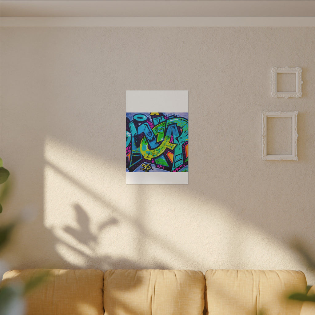 Graffiti Street Art Matte Canvas Print — Vibrant Urban Wall Art