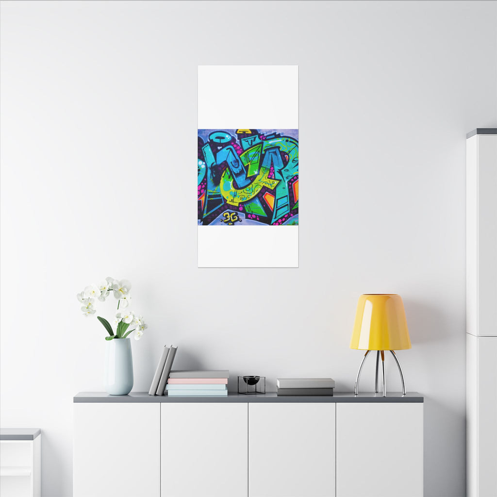 Graffiti Street Art Matte Canvas Print — Vibrant Urban Wall Art