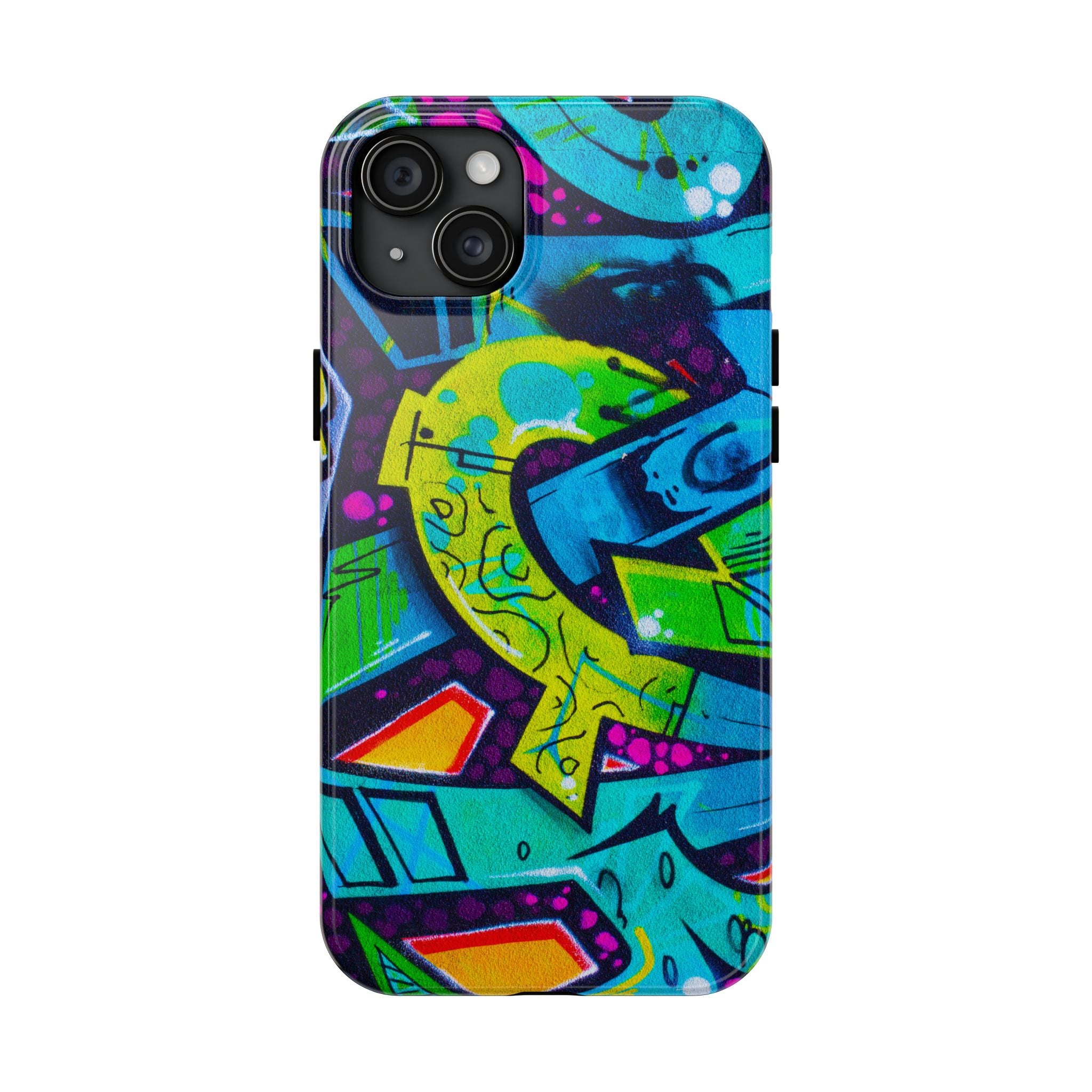 Vibrant Urban Tough Phone Case - Graffiti Design 1 for iPhones