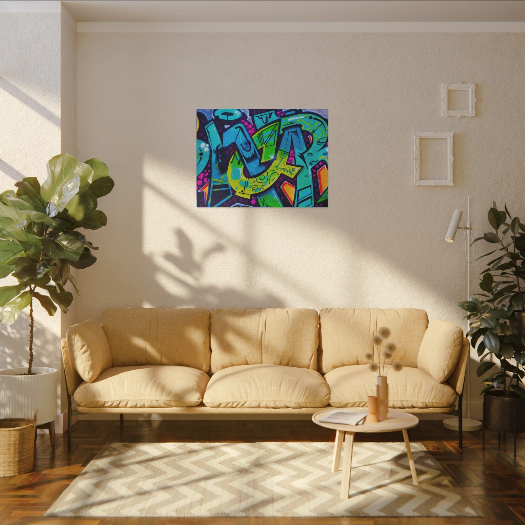 Graffiti Street Art Matte Canvas Print — Vibrant Urban Wall Art