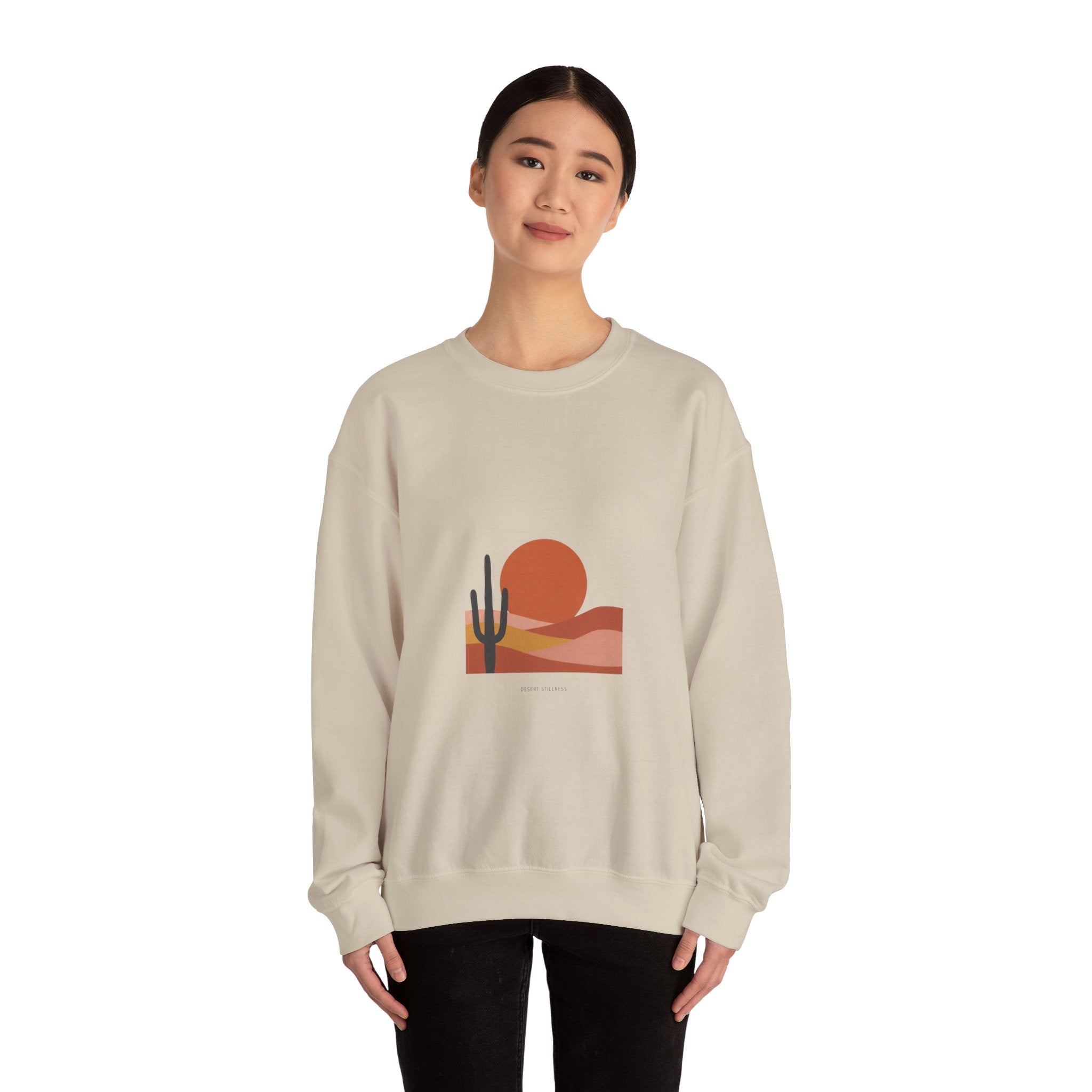 Desert Sunset Minimalist Mesa Sweatshirt | Southwestern adobe-inspired wall art