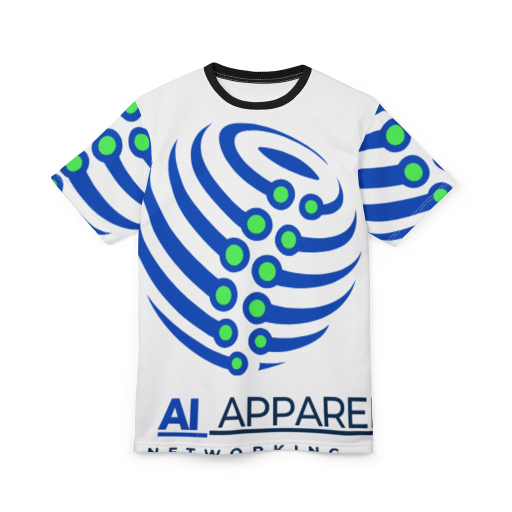 Cyberpunk Unisex Cut & Sew Tee | Futuristic Graphic T-Shirt | Tech Lover Gift | AOP Tee for Festivals, Casual Wear