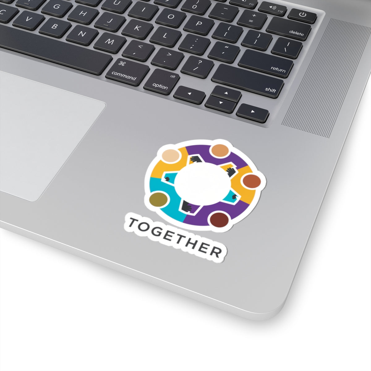 Together Solidarity Icon Sticker | Minimalist Equality Symbol