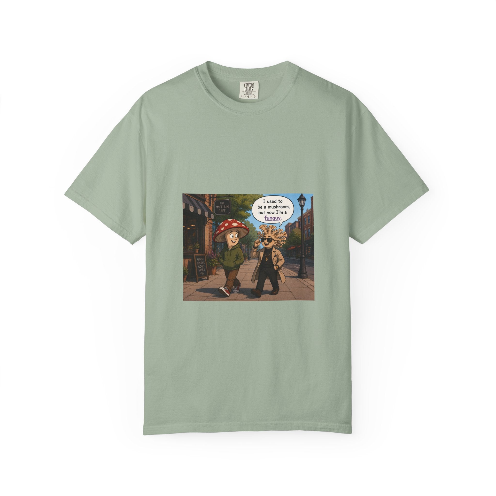 Mushroom to Funguy Graphic T-Shirt Mushroom - friends at the mycelium café Set 1