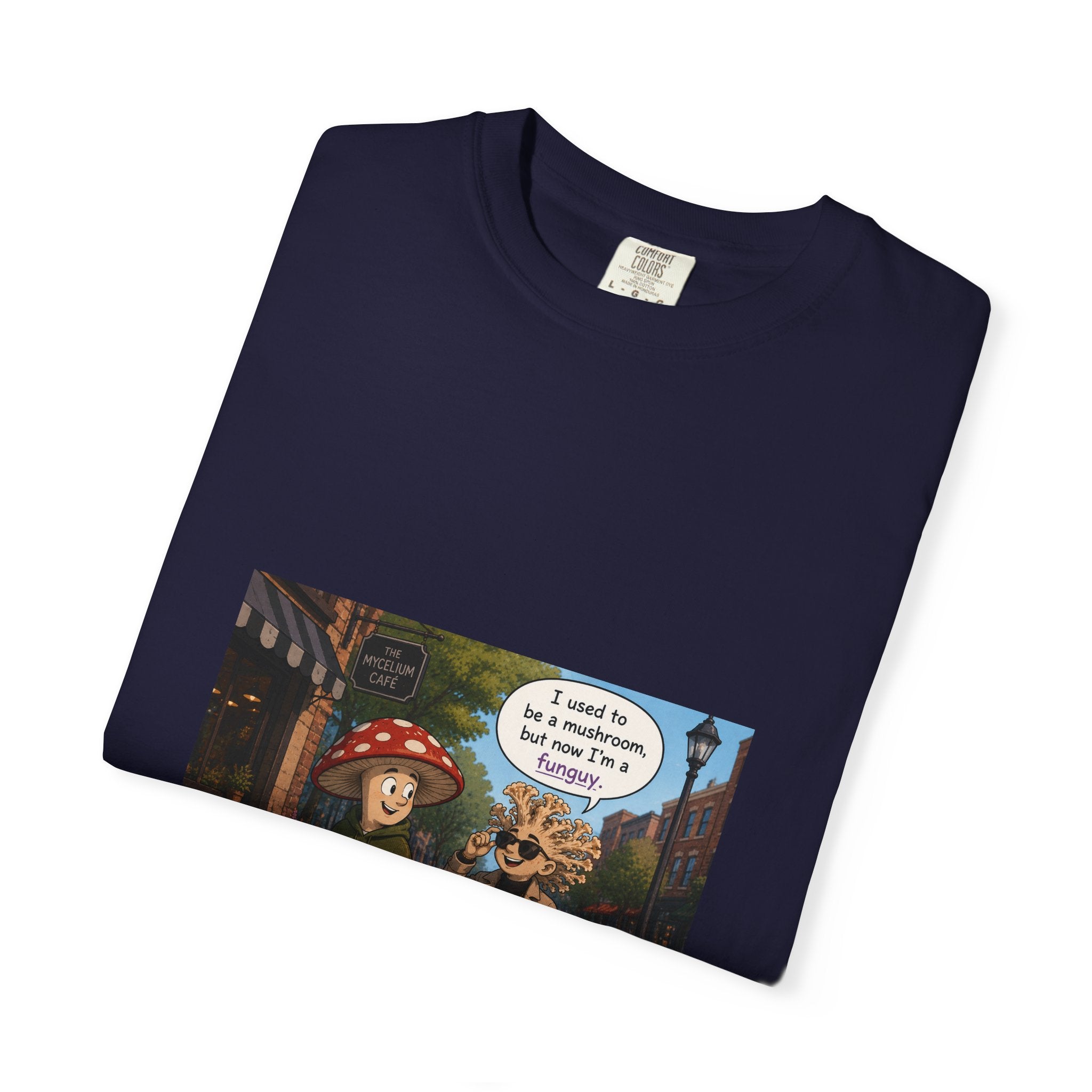 Mushroom to Funguy Graphic T-Shirt Mushroom - friends at the mycelium café Set 1