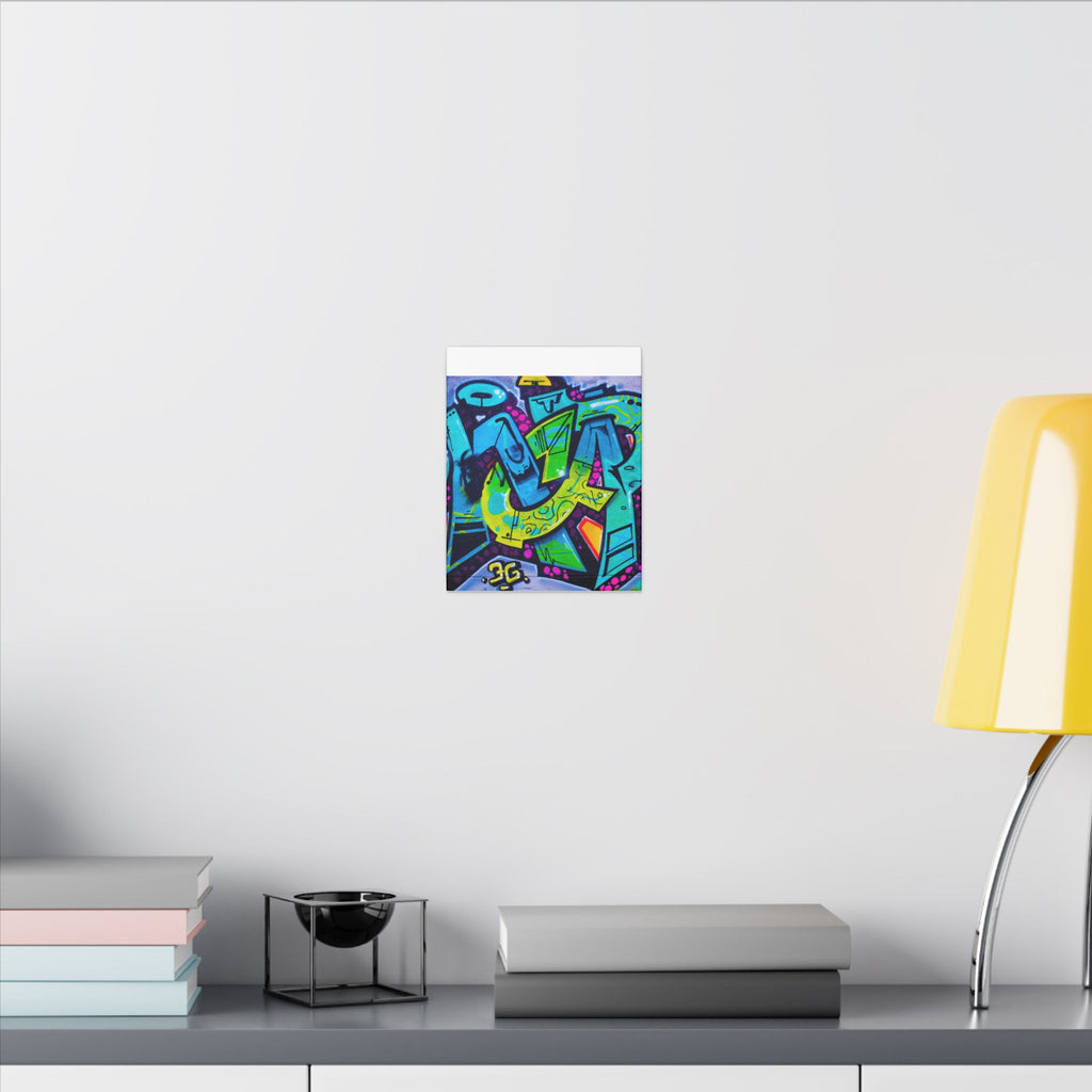 Graffiti Street Art Matte Canvas Print — Vibrant Urban Wall Art