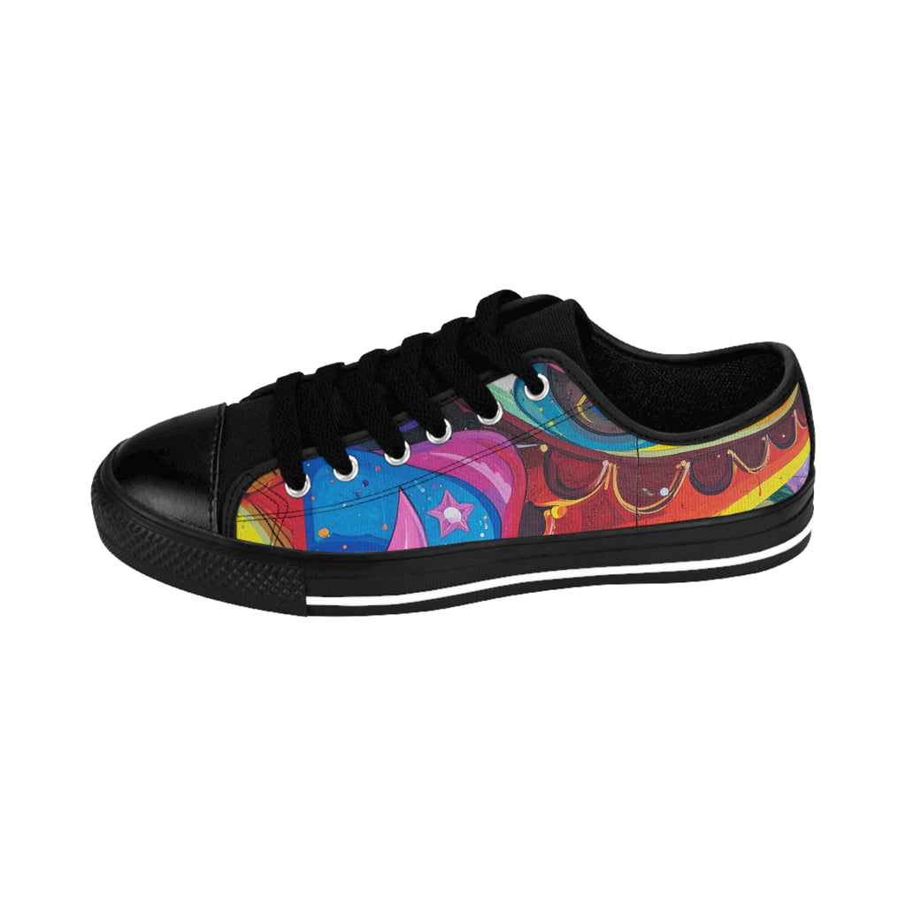 Vibrant Women's Sneakers with Colorful Graffiti Design 1
