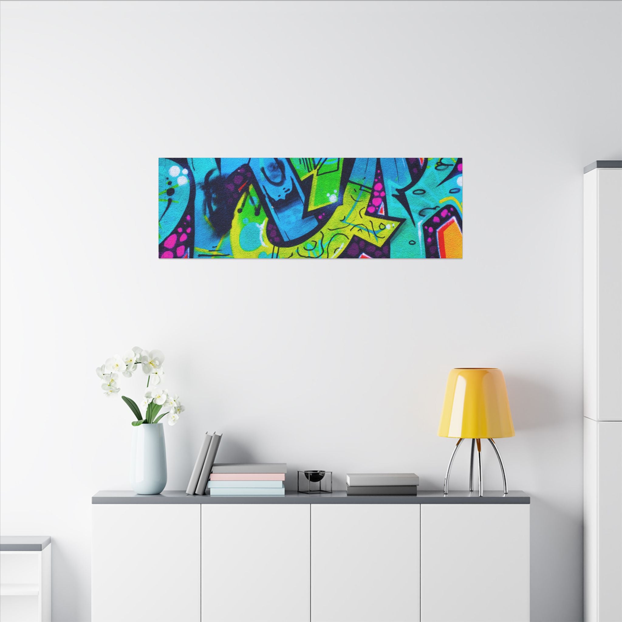 Graffiti Street Art Matte Canvas Print — Vibrant Urban Wall Art