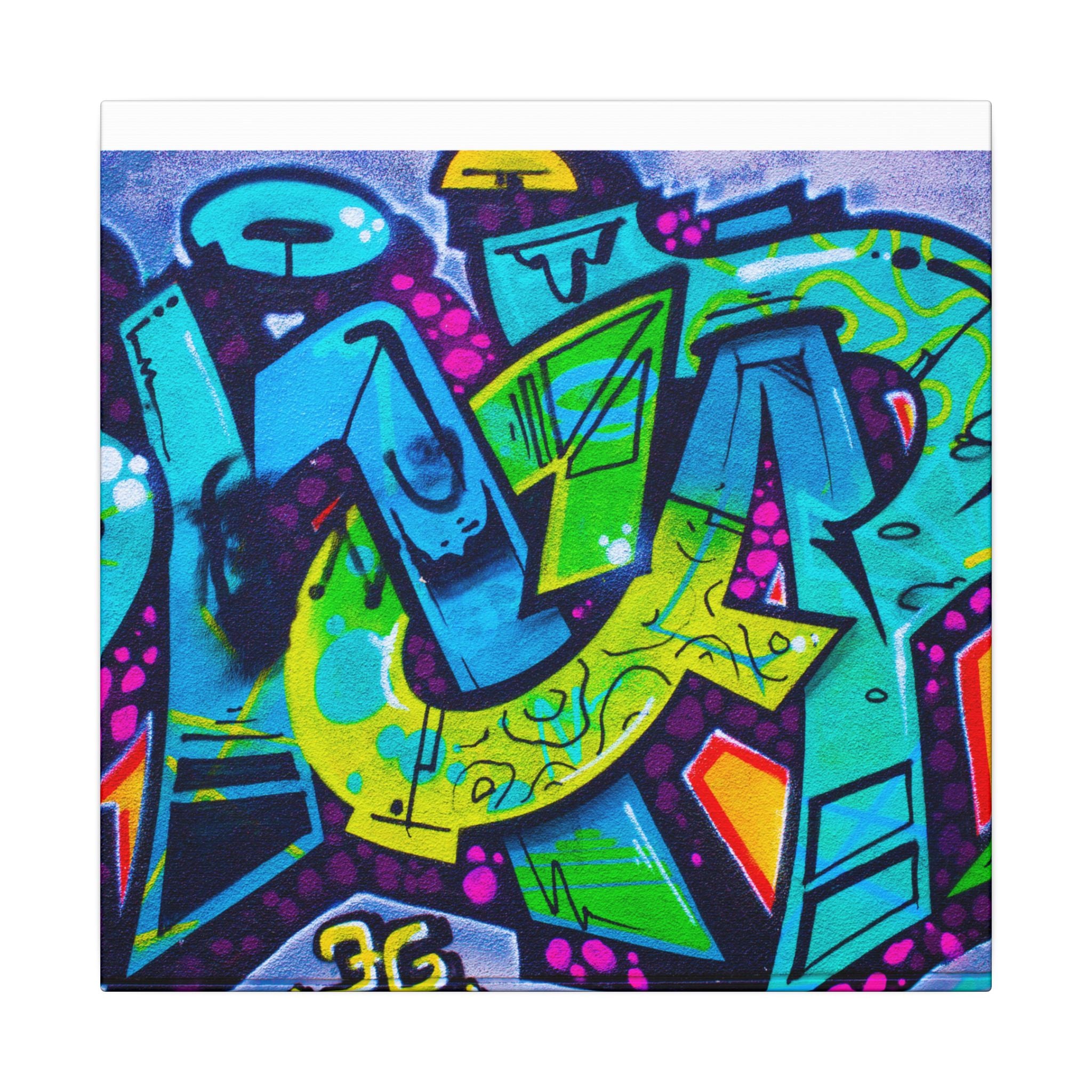 Graffiti Street Art Matte Canvas Print — Vibrant Urban Wall Art