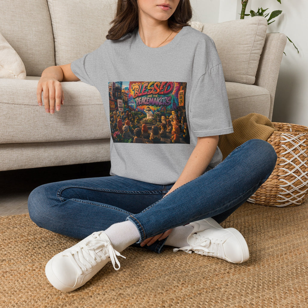 Tiny Jesus — "Blessed Are the Peacemakers" Urban Street Art Graphic Tee