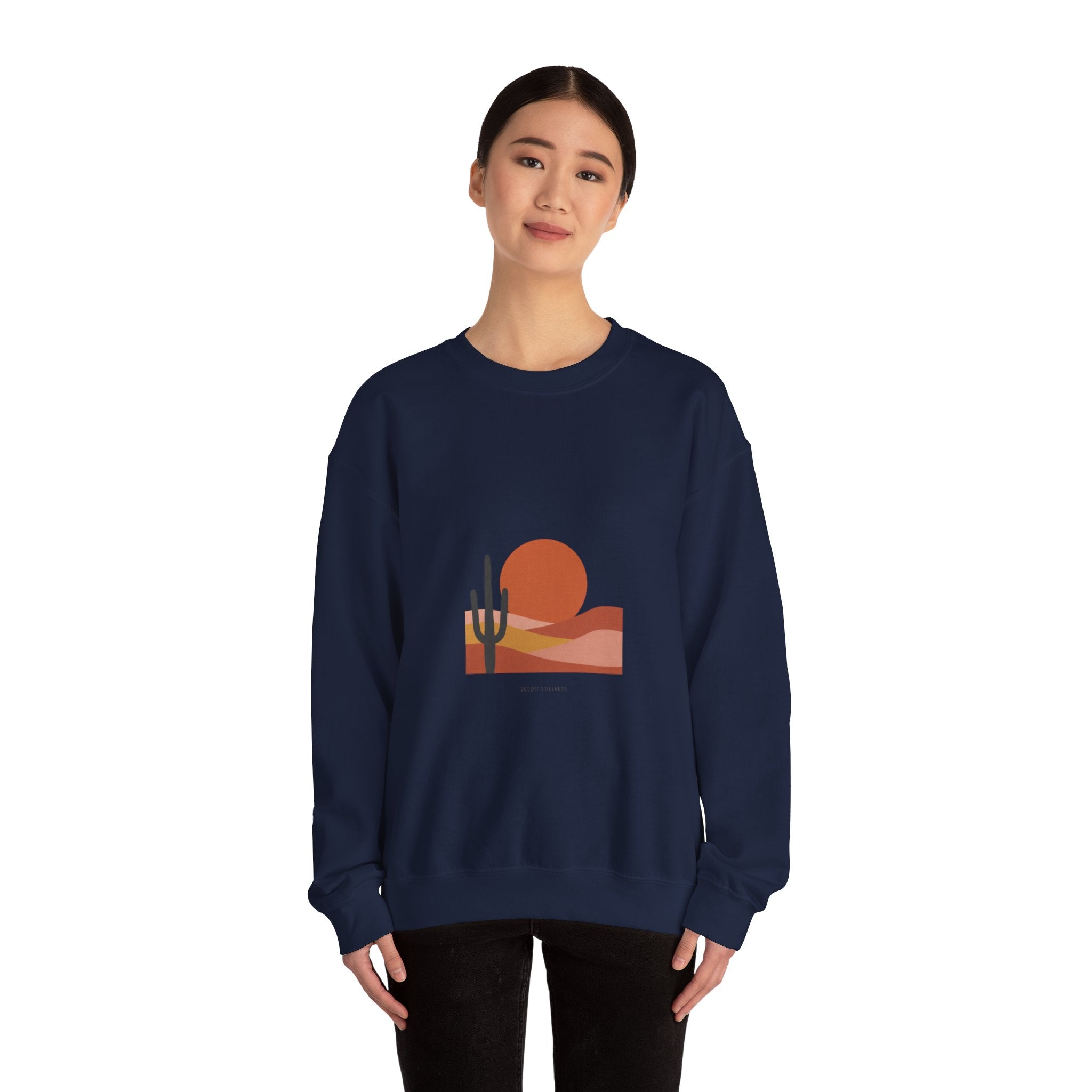 Desert Sunset Minimalist Mesa Sweatshirt | Southwestern adobe-inspired wall art