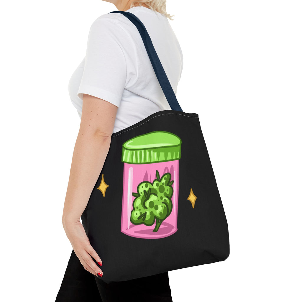 Vibrant Weed Tote Bag - Fun Cannabis Carryall for Partying, Gifts, Festivals, Eco-Friendly Shopping, Unique Statement Piece