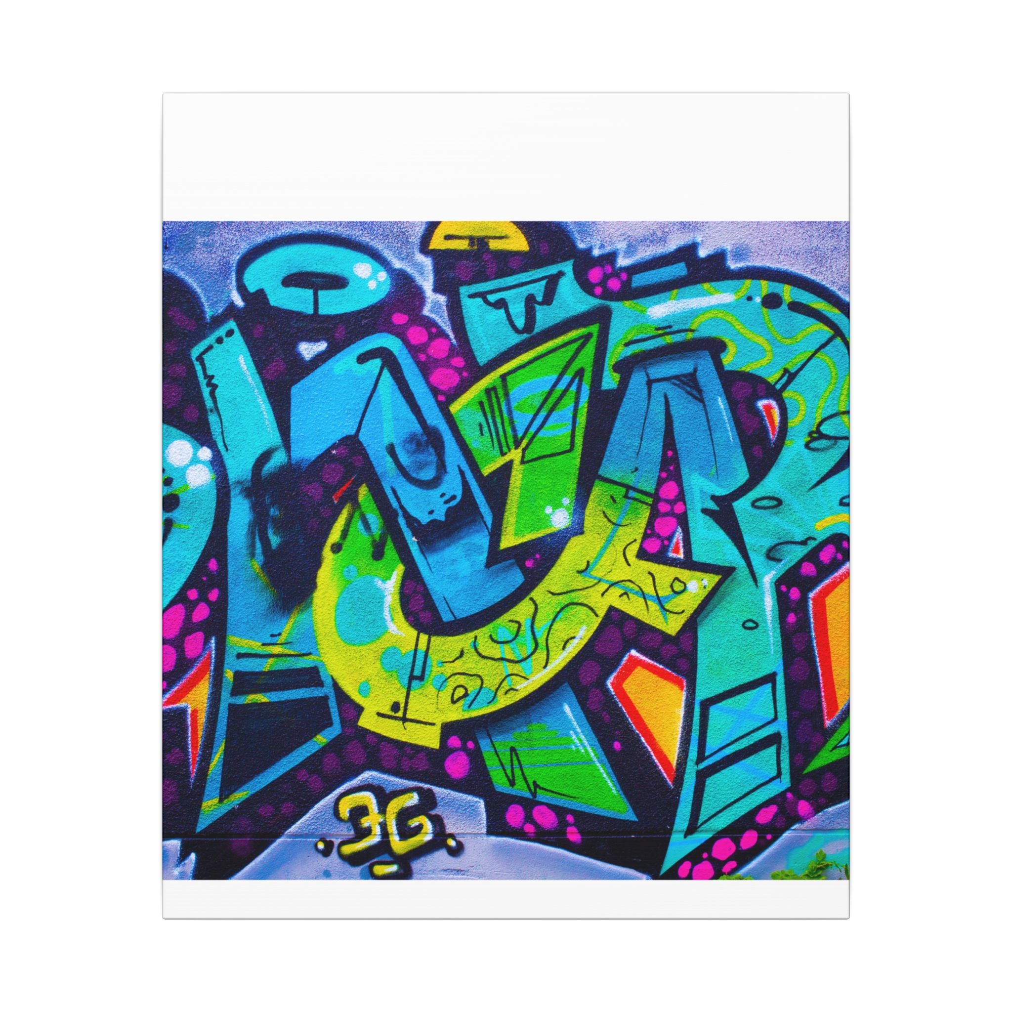 Graffiti Street Art Matte Canvas Print — Vibrant Urban Wall Art