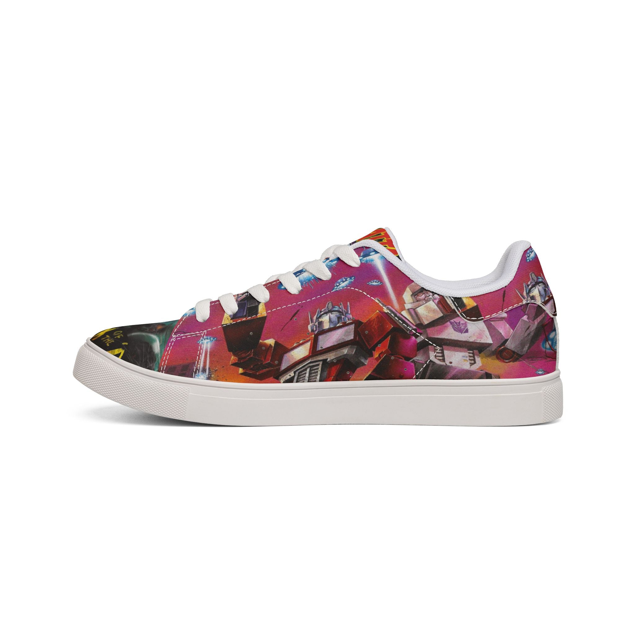 Low-Top Sneakers — Mars Attack Comic Leather Sneakers for Men