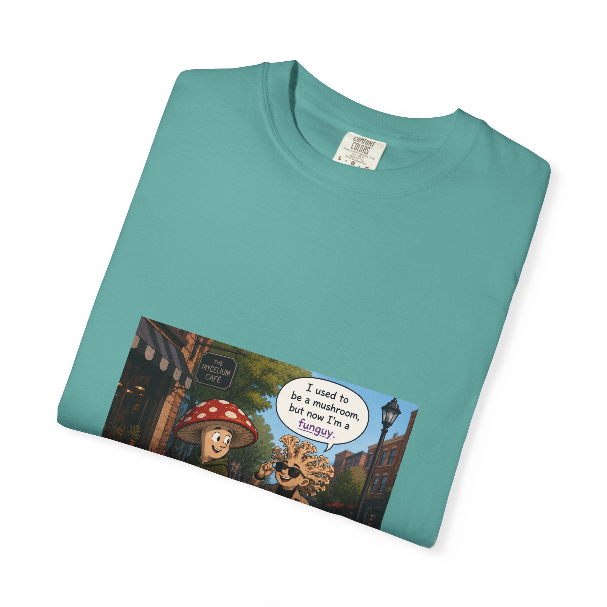 Mushroom to Funguy Graphic T-Shirt Mushroom - friends at the mycelium café Set 1