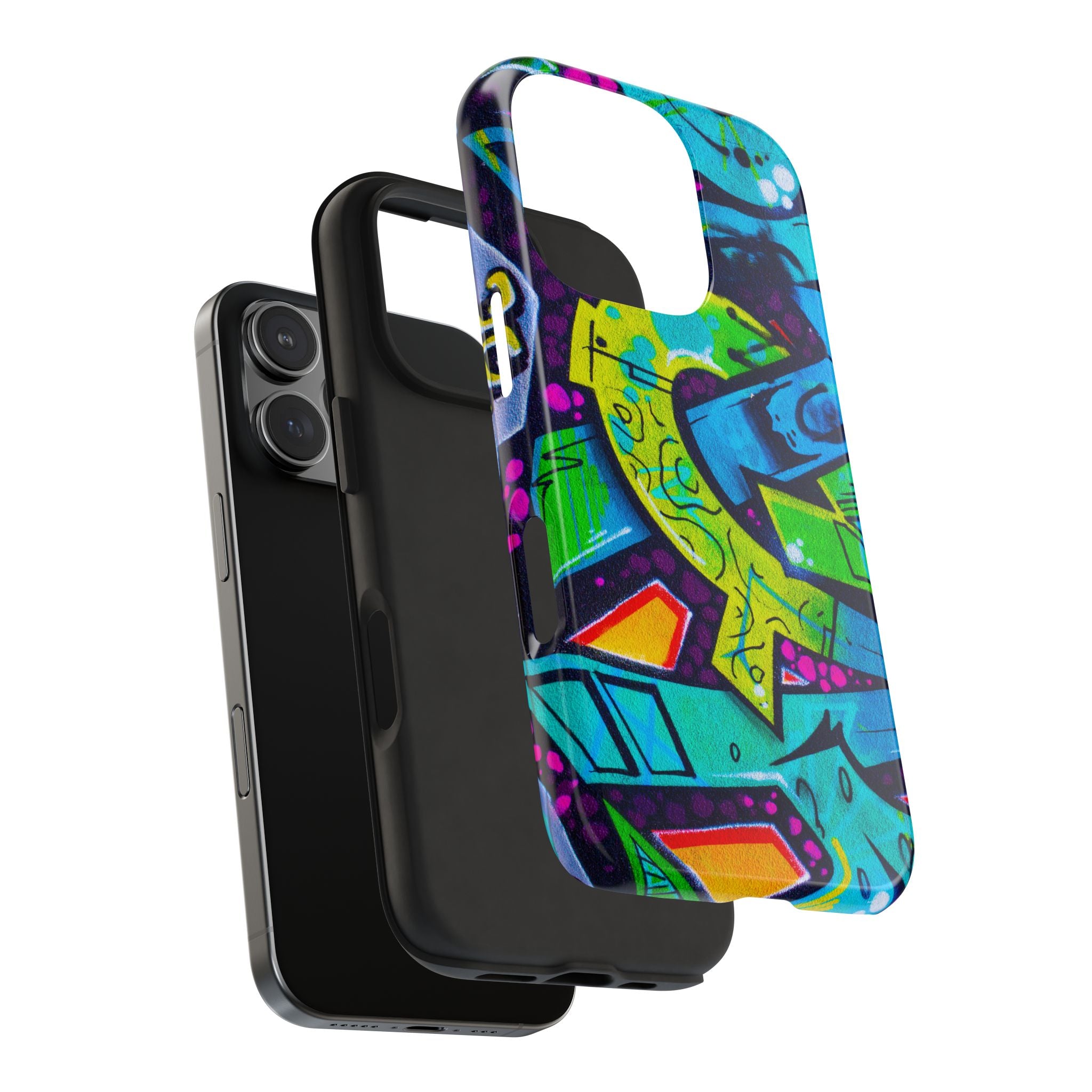 Vibrant Urban Tough Phone Case - Graffiti Design 1 for iPhones