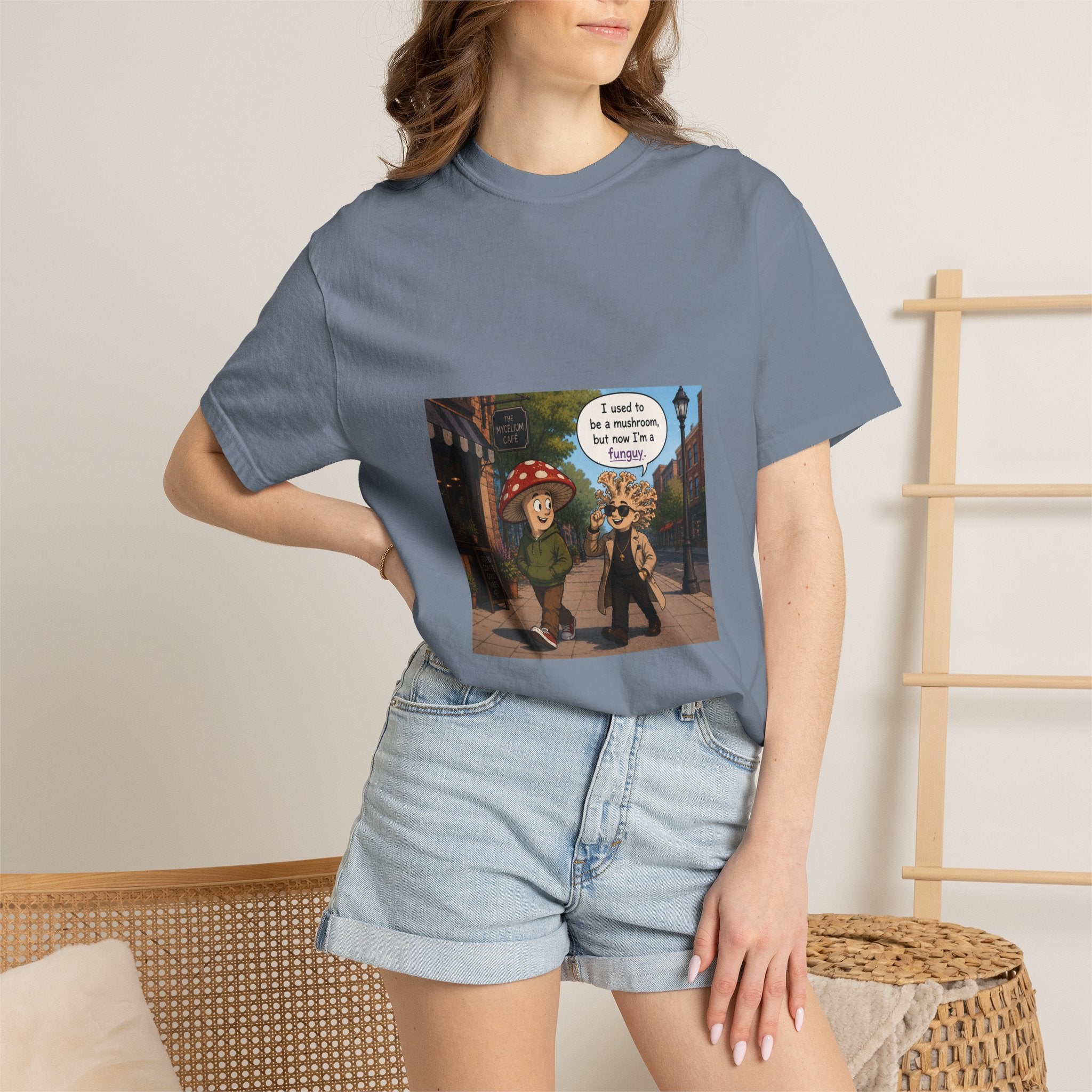 Mushroom to Funguy Graphic T-Shirt Mushroom - friends at the mycelium café Set 1