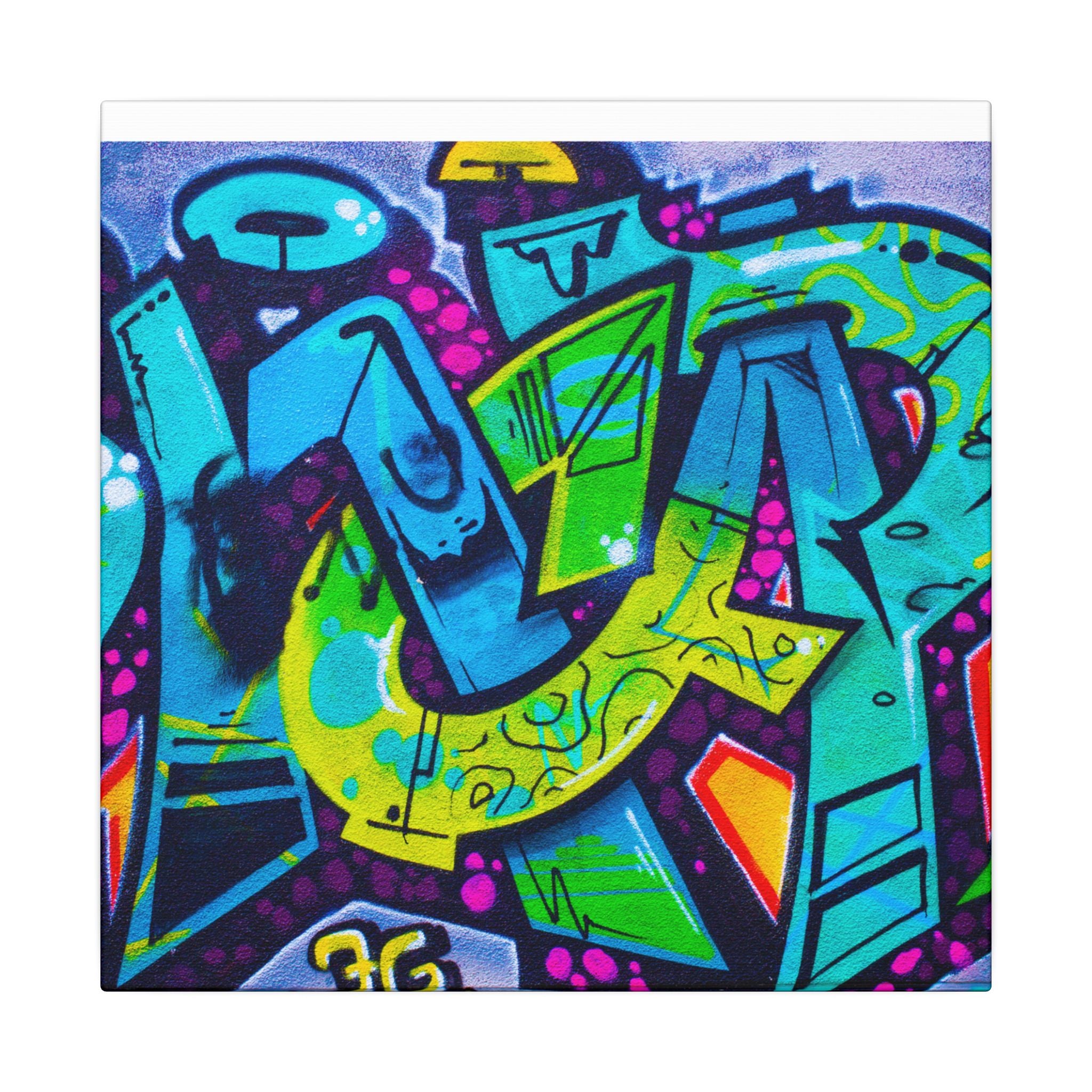 Graffiti Street Art Matte Canvas Print — Vibrant Urban Wall Art