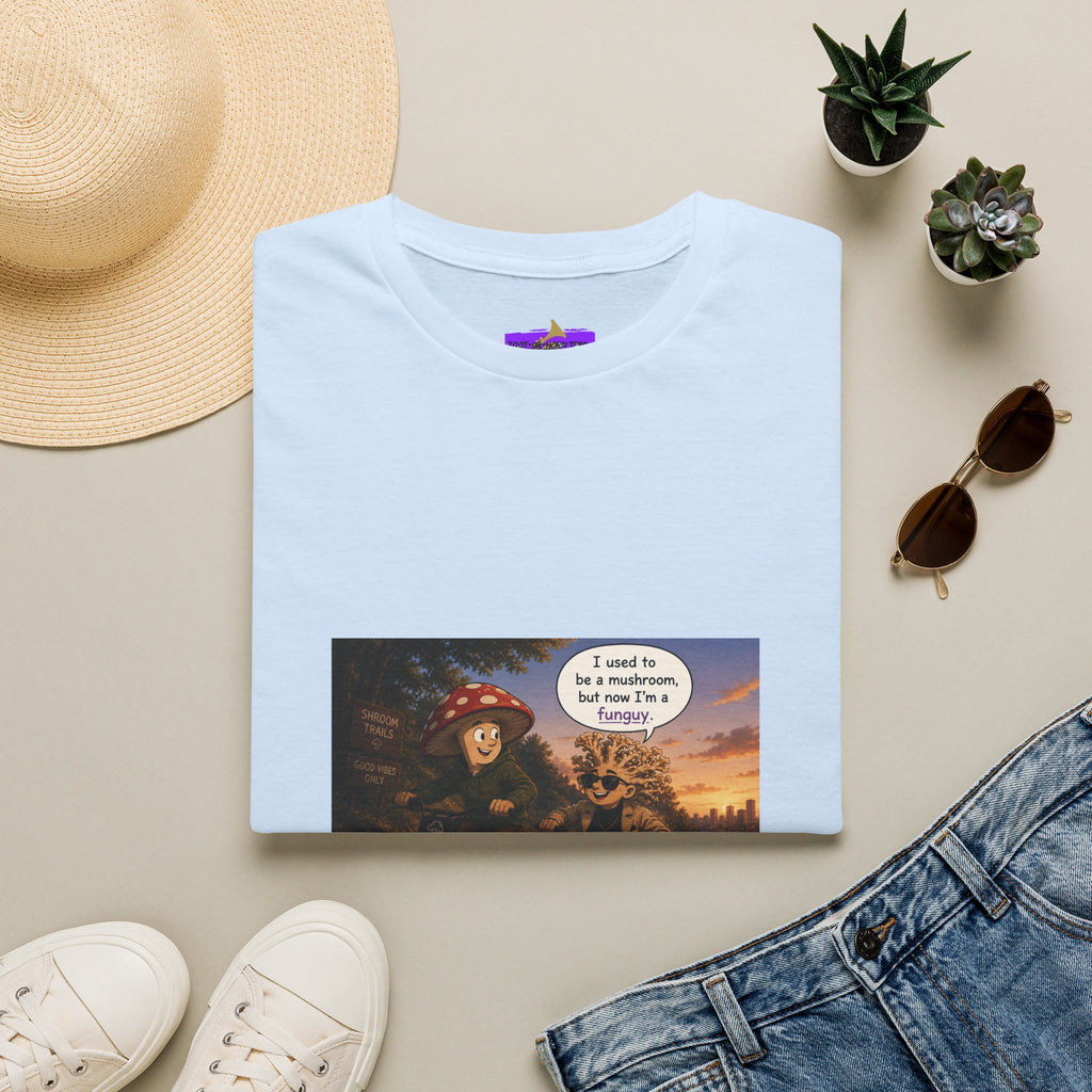 Mushroom Pun T-Shirt — "I used to be a mushroom, but now I’m fungi" Graphic Tee