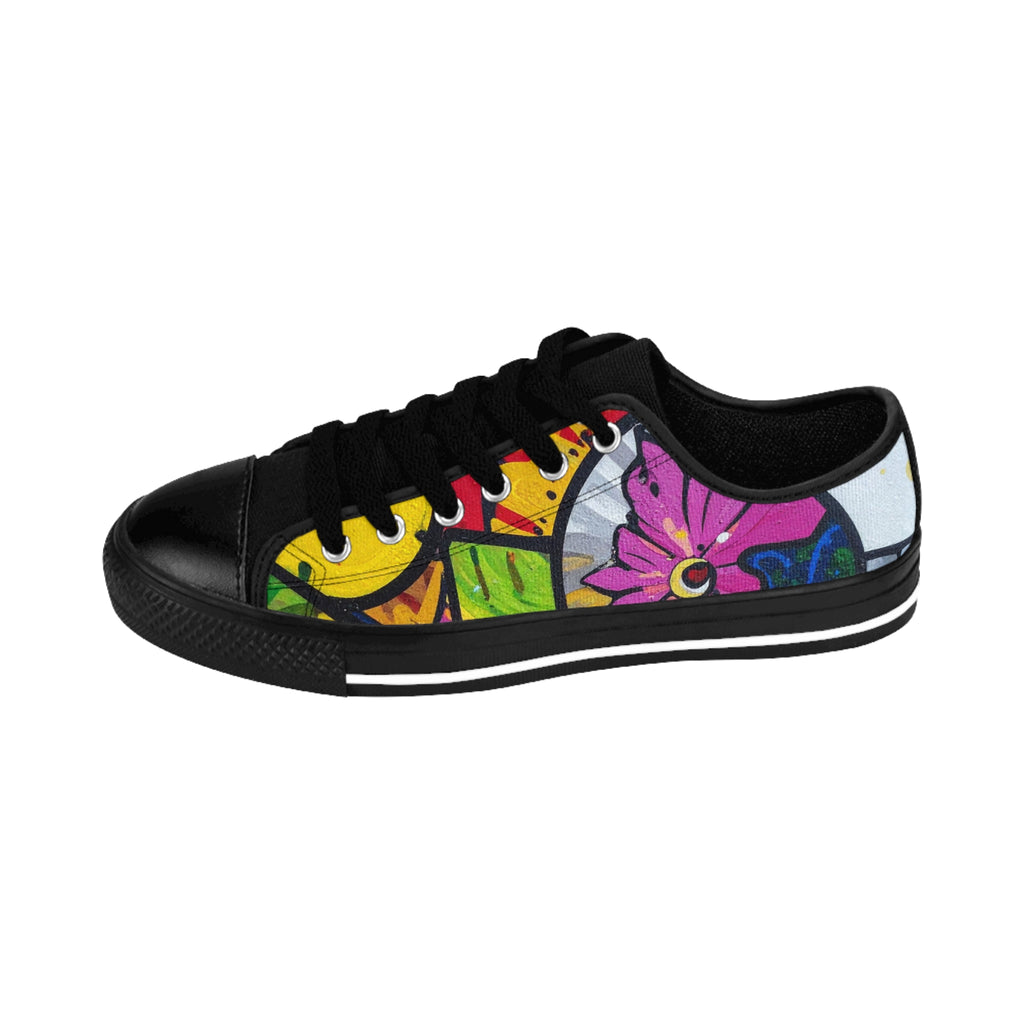 Vibrant Women's Sneakers with Colorful Graffiti Design 3