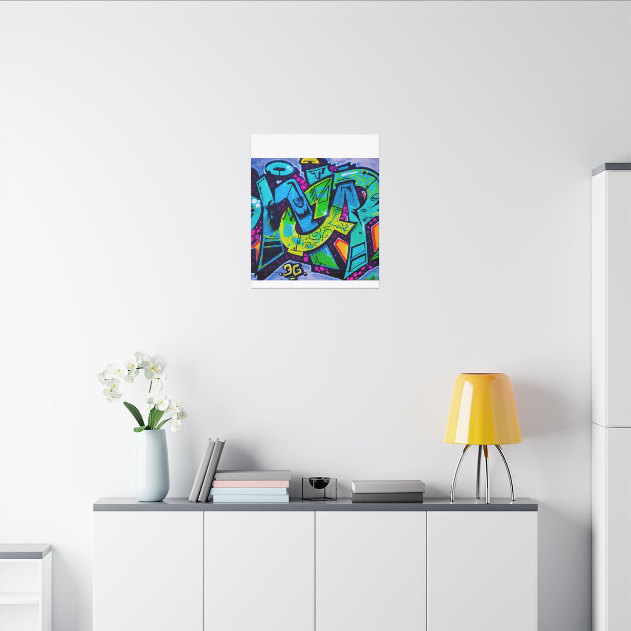 Graffiti Street Art Matte Canvas Print — Vibrant Urban Wall Art