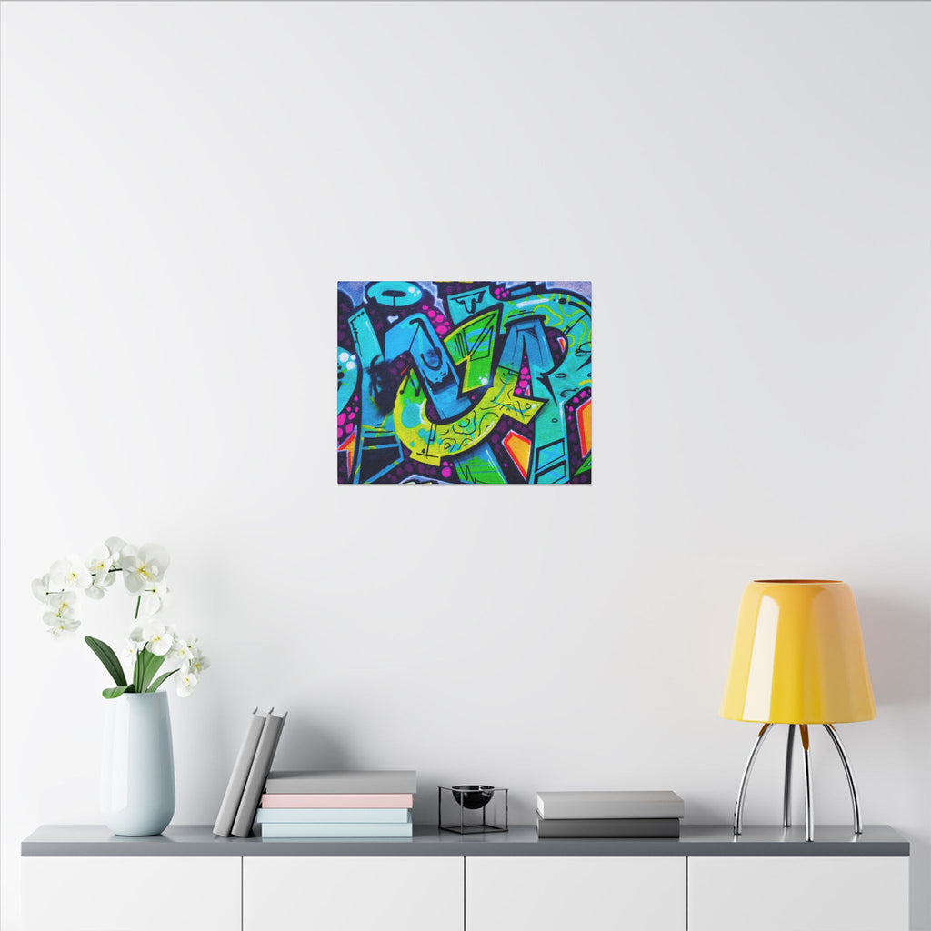 Graffiti Street Art Matte Canvas Print — Vibrant Urban Wall Art