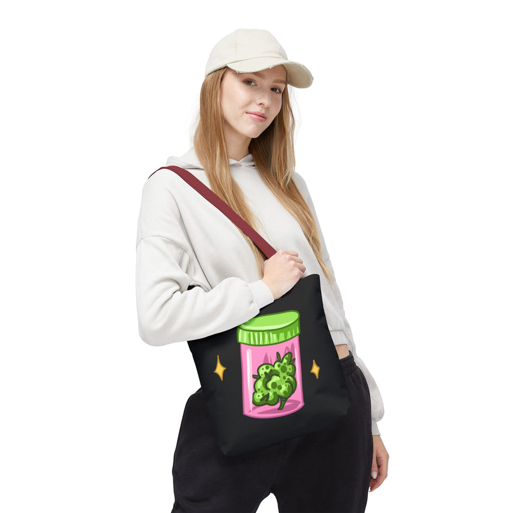 Vibrant Weed Tote Bag - Fun Cannabis Carryall for Partying, Gifts, Festivals, Eco-Friendly Shopping, Unique Statement Piece
