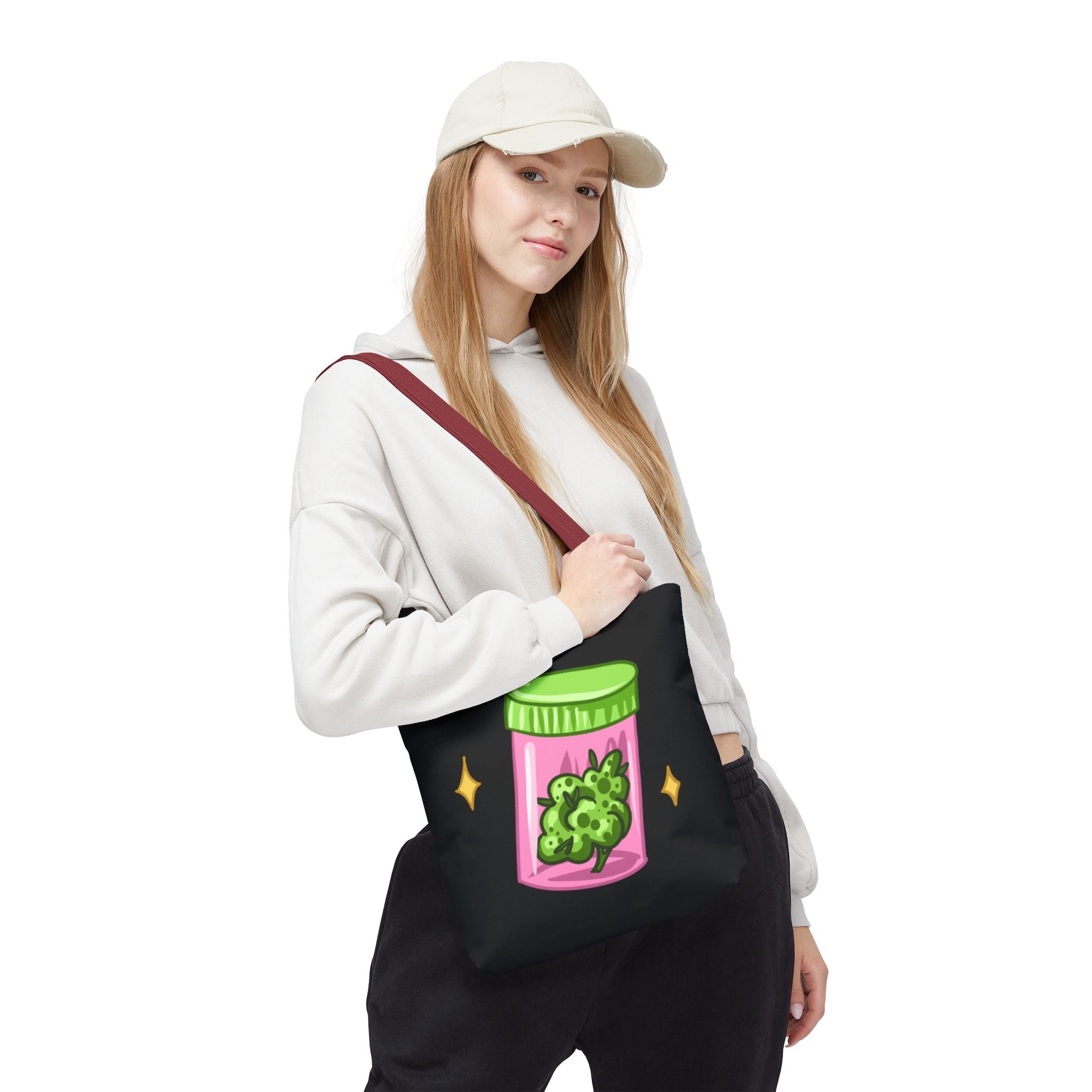 Vibrant Weed Tote Bag - Fun Cannabis Carryall for Partying, Gifts, Festivals, Eco-Friendly Shopping, Unique Statement Piece
