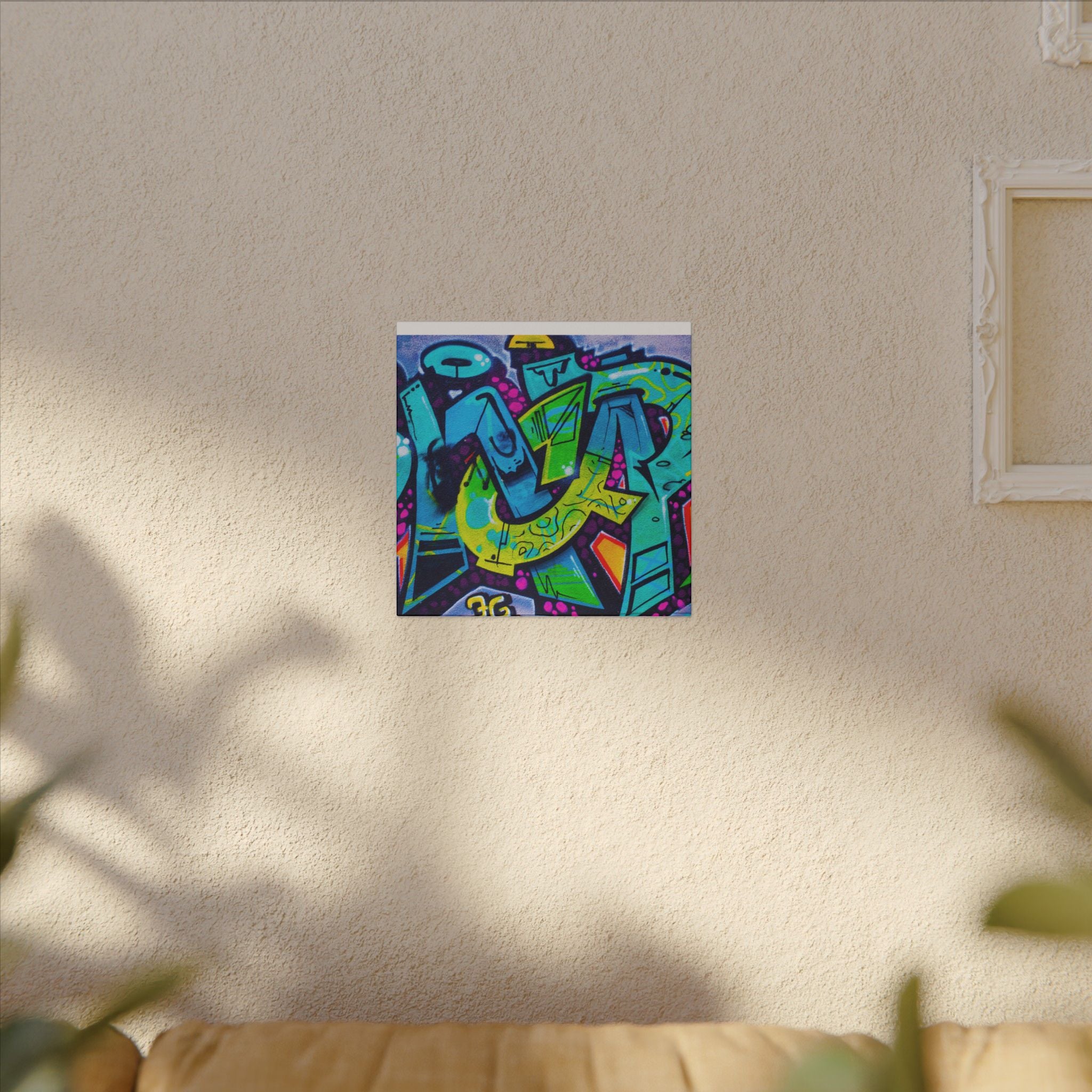 Graffiti Street Art Matte Canvas Print — Vibrant Urban Wall Art
