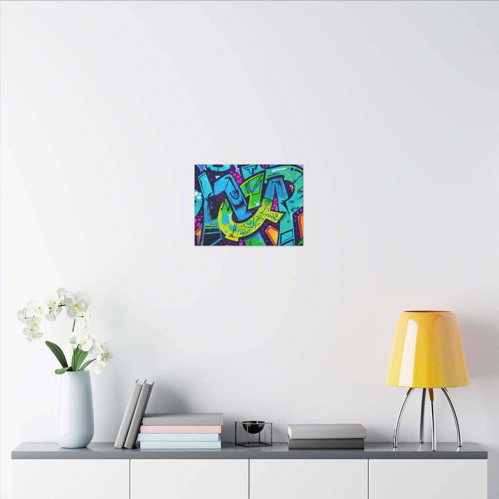 Graffiti Street Art Matte Canvas Print — Vibrant Urban Wall Art