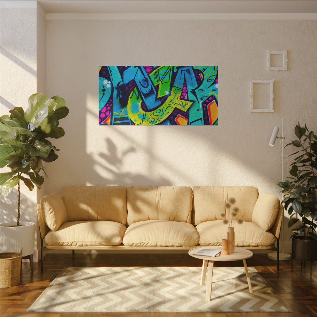 Graffiti Street Art Matte Canvas Print — Vibrant Urban Wall Art