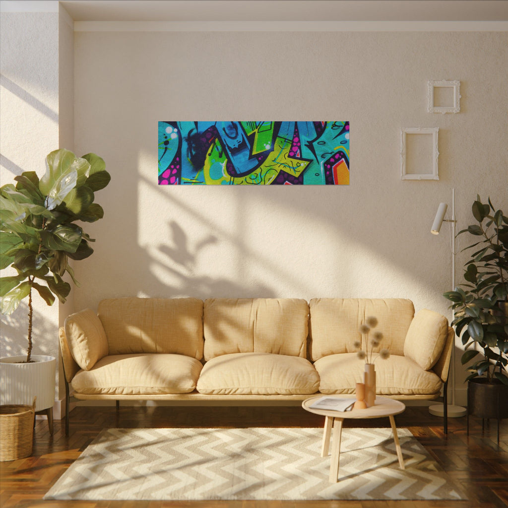 Graffiti Street Art Matte Canvas Print — Vibrant Urban Wall Art