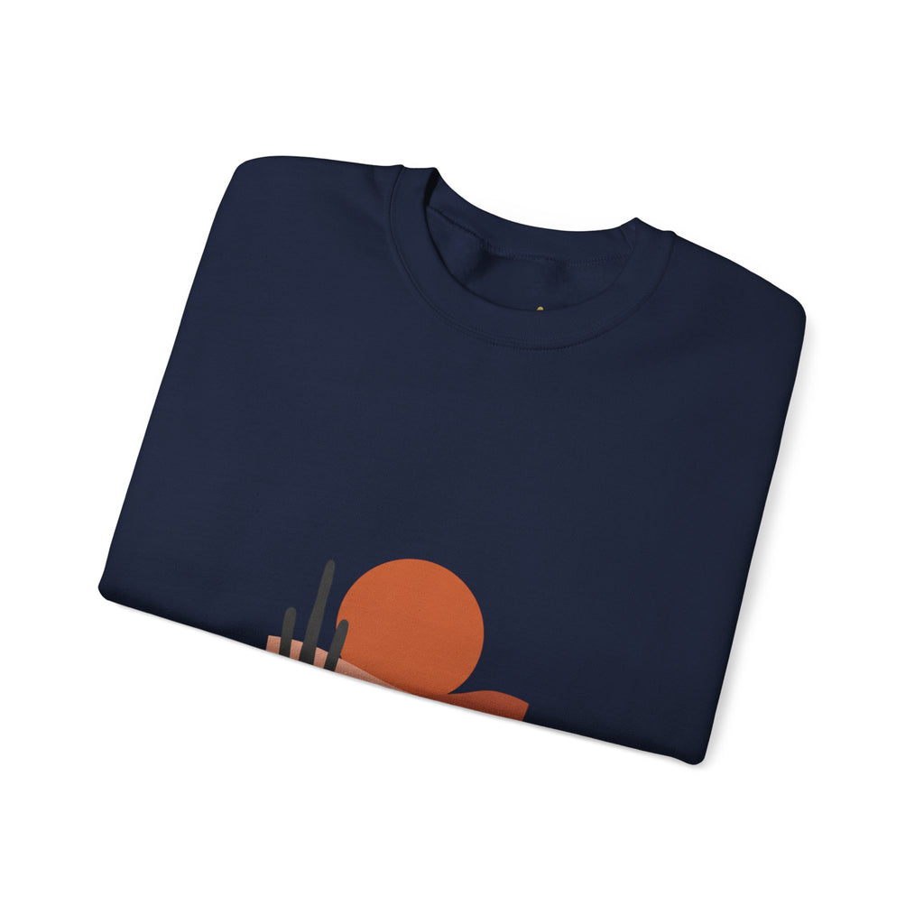 Desert Sunset Minimalist Mesa Sweatshirt | Southwestern adobe-inspired wall art