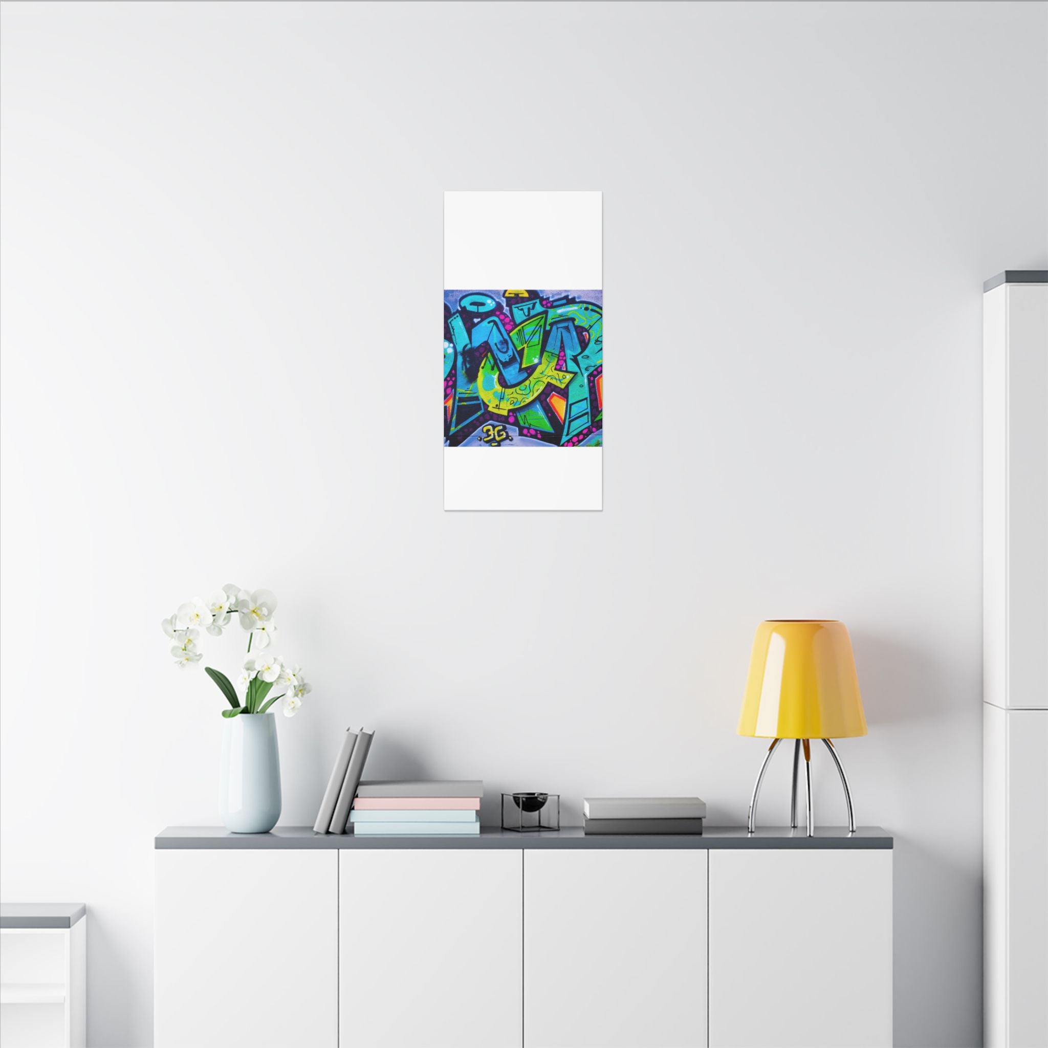 Graffiti Street Art Matte Canvas Print — Vibrant Urban Wall Art