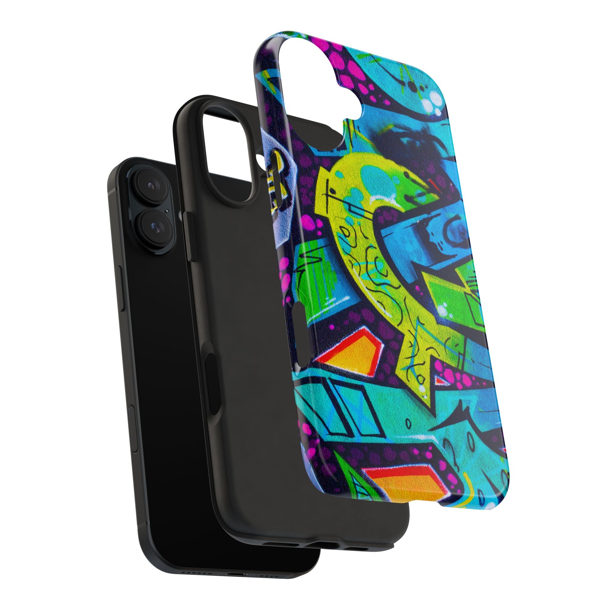 Vibrant Urban Tough Phone Case - Graffiti Design 1 for iPhones