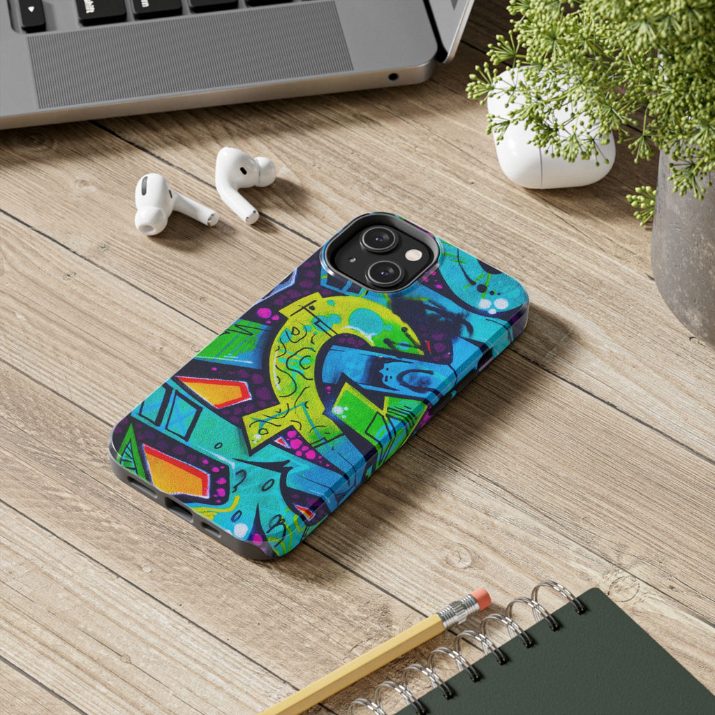 Vibrant Urban Tough Phone Case - Graffiti Design 1 for iPhones